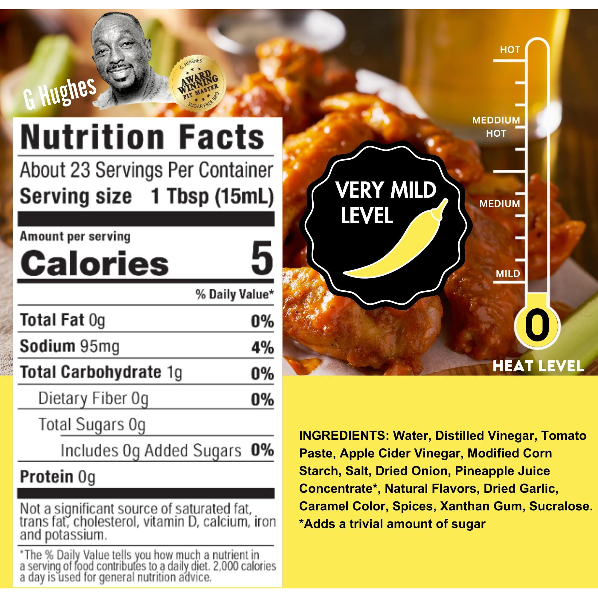 G Hughes Sugar Free, Sweet Honey Wing Sauce - Hot Honey Bbq Sauces, Honey Garlic Sauce, Sugar Free Barbecue Sauce, Gluten Free Barbecue Sauces, Keto Hot Honey Sauce, Bbq Honey - 12 Oz (3-Pack)