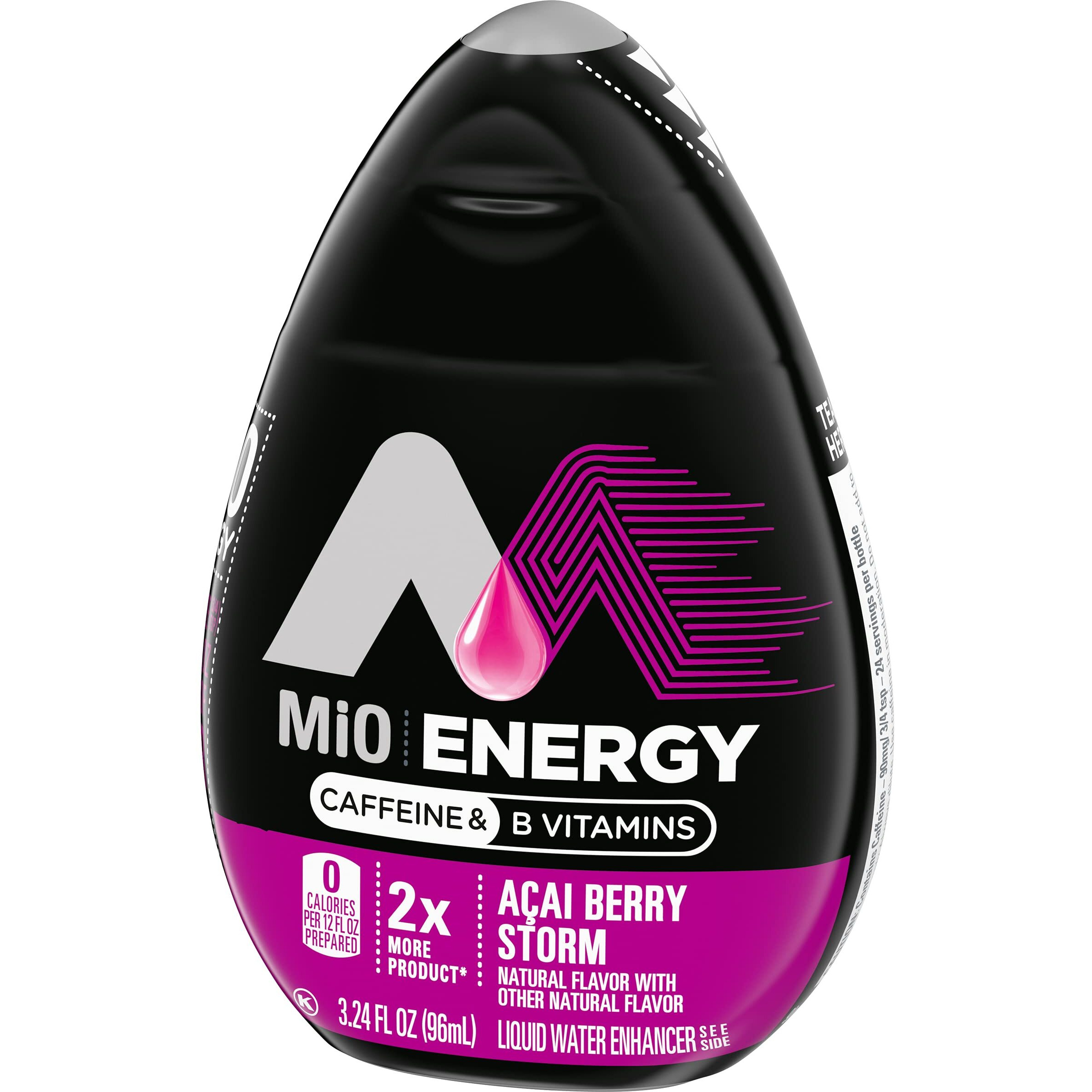 Mio Energy Acai Berry Storm Naturally Flavored Liquid Water Enhancer, 3.24 Fl Oz (Pack Of 8)