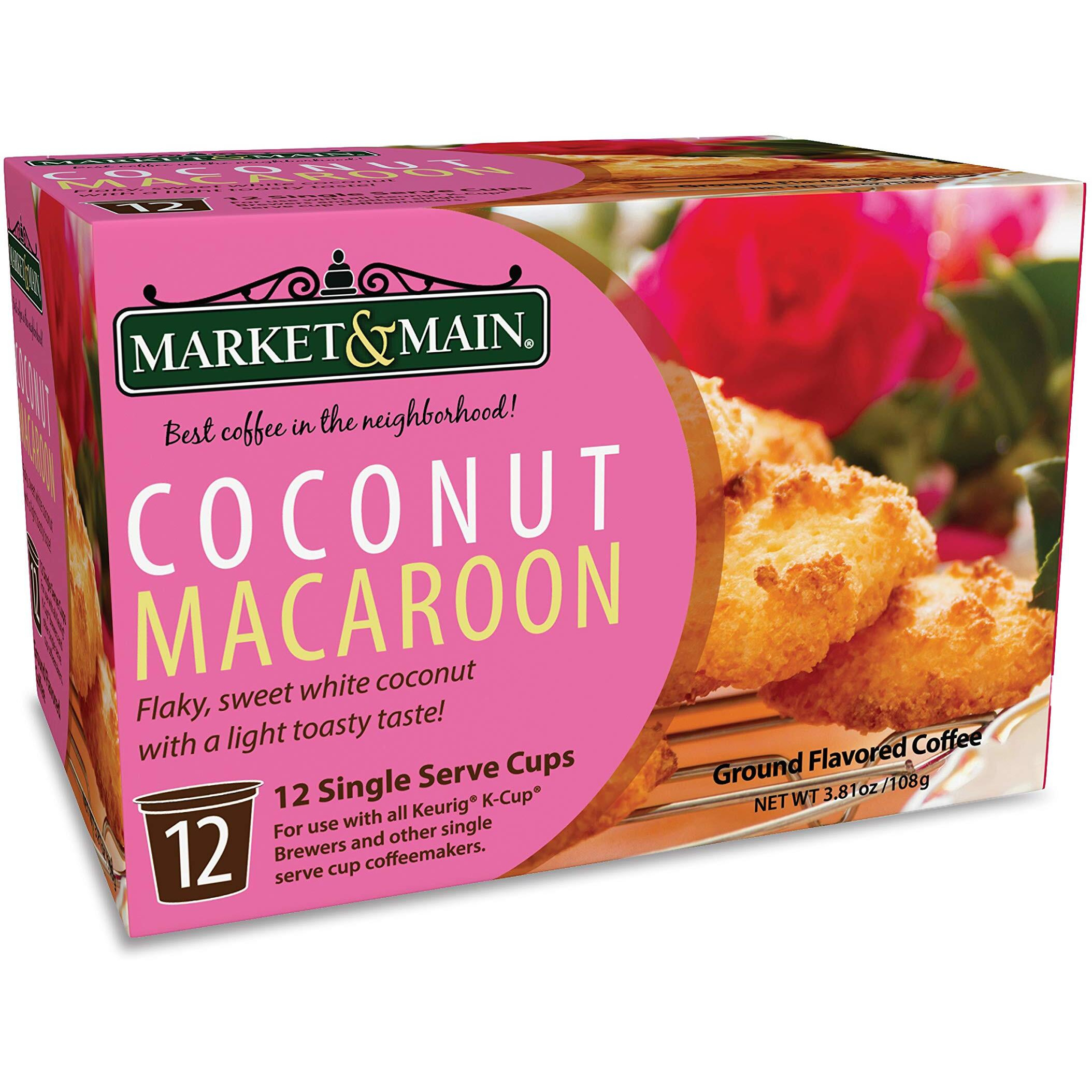 Market & Main Onecup, Coconut Macaroon, Compatible With Keurig K-Cup Brewers, 12 Count