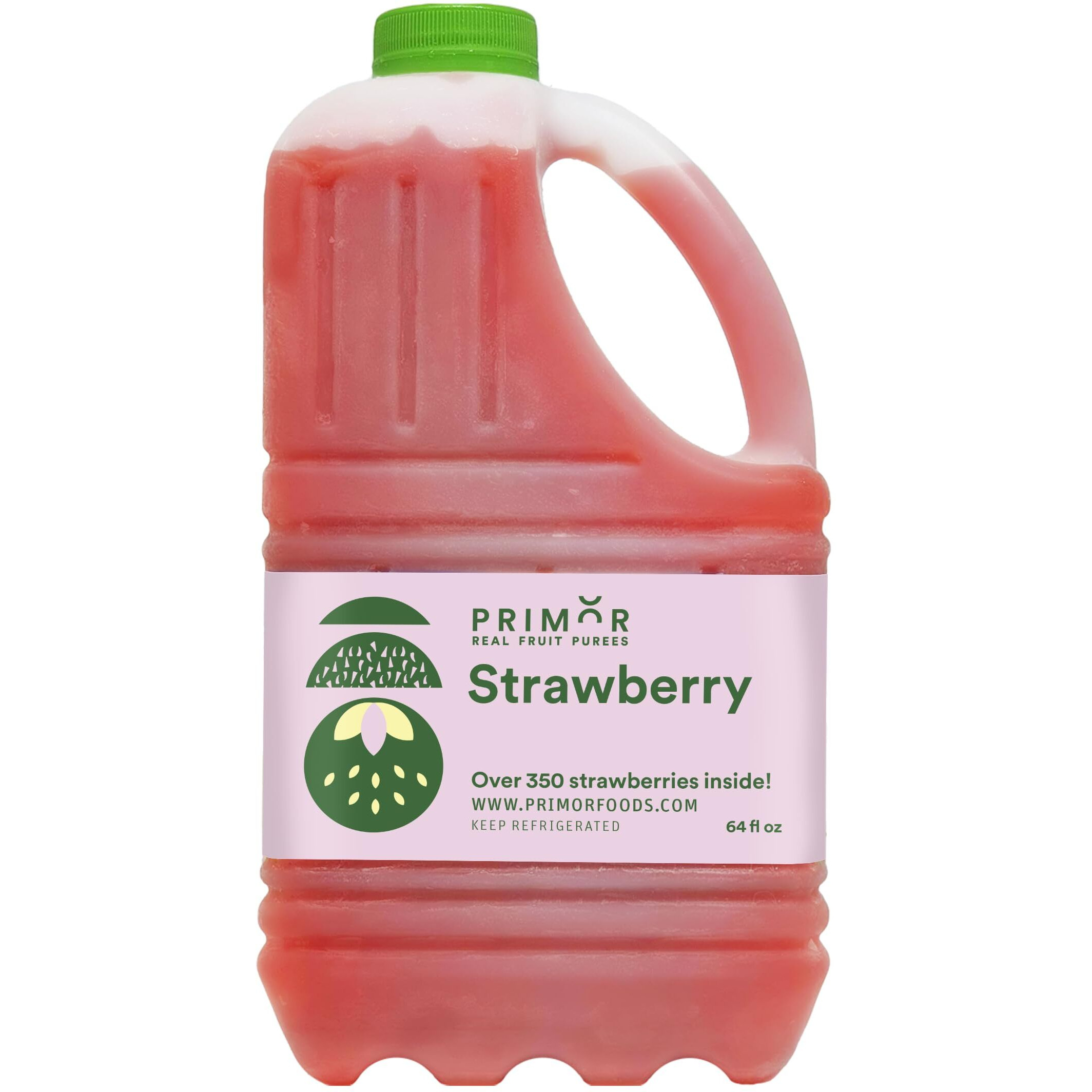 Primor Fruit Purees | Made With Real Fruit | Countless Applications Juices, Smoothies, Cocktails, Desserts, And More - Strawberry