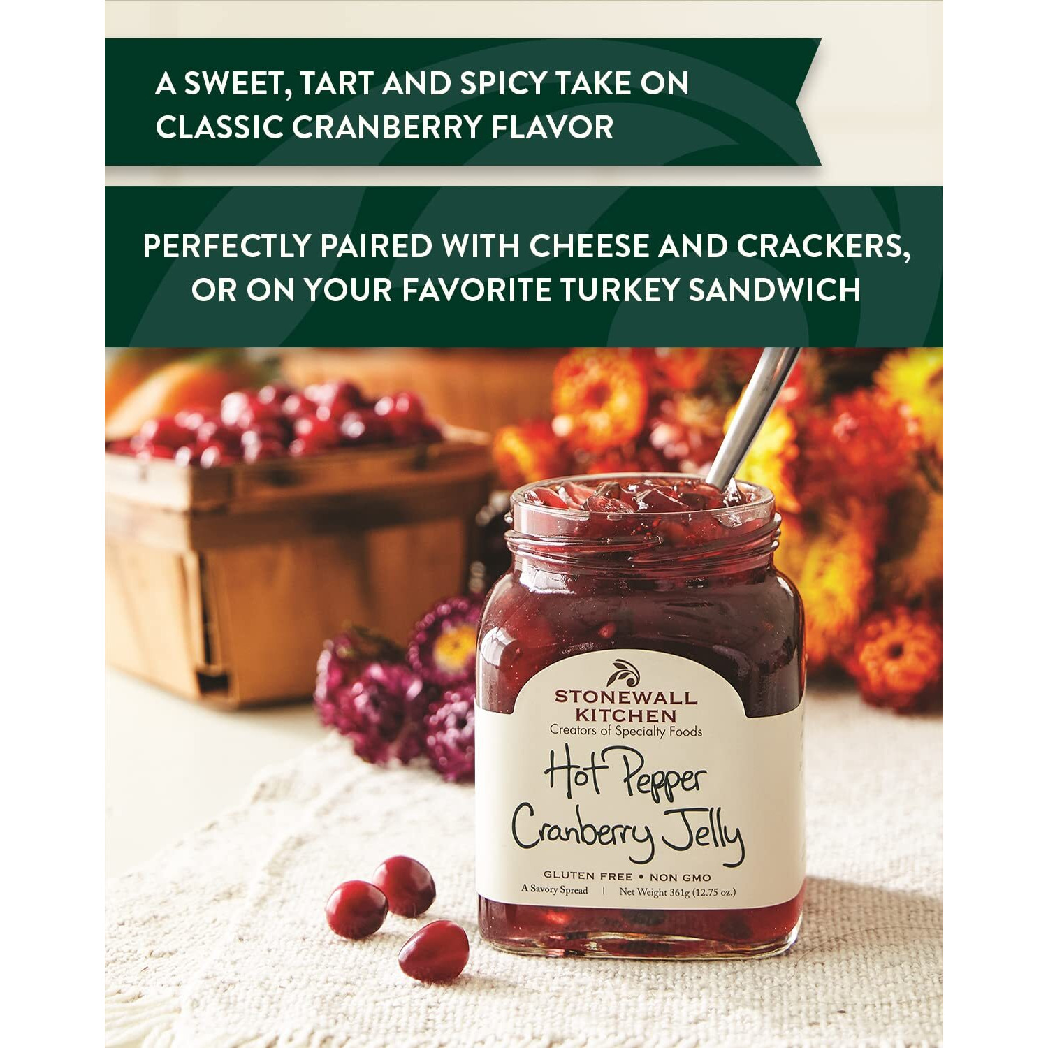 Stonewall Kitchen Hot Pepper Cranberry Jelly, 12.75 Oz.