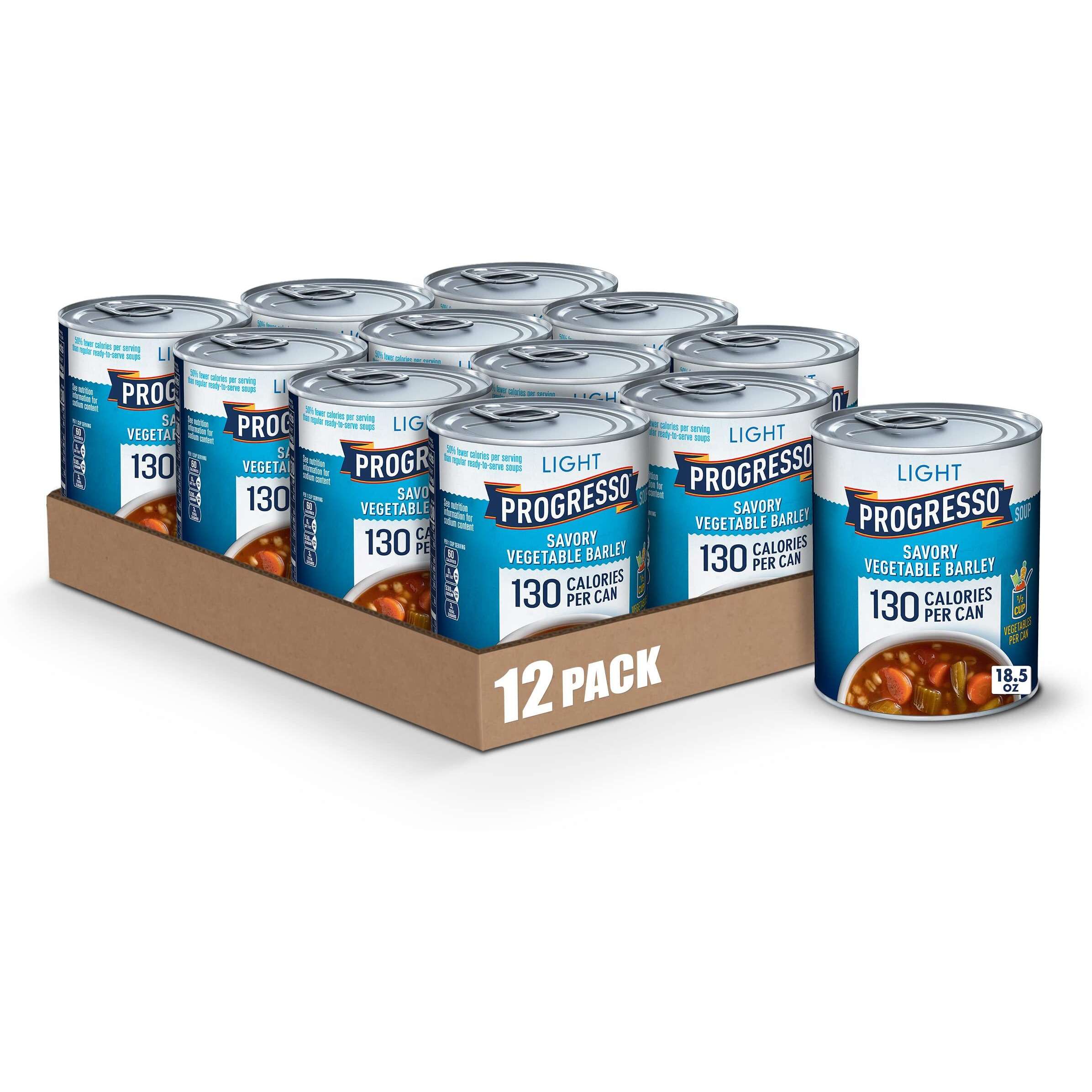 Progresso Light, Savory Vegetable Barley Canned Soup, 18.5 Oz. (Pack Of 12)