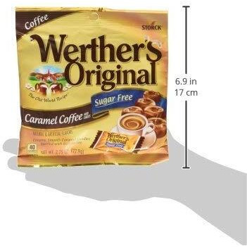 Werther's Original - Sugar Free - Caramel Coffee Hard Candies (Pack Of 3) (3 Bags)