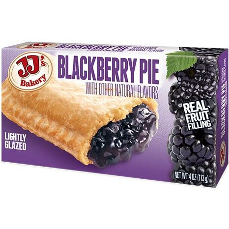 Jj's Bakery Blackberry Pie Snack Pies, Individual Dessert, Fresh-Baked, Nut-Free, Kosher Parve, 4 Oz Each (Pack Of 12)