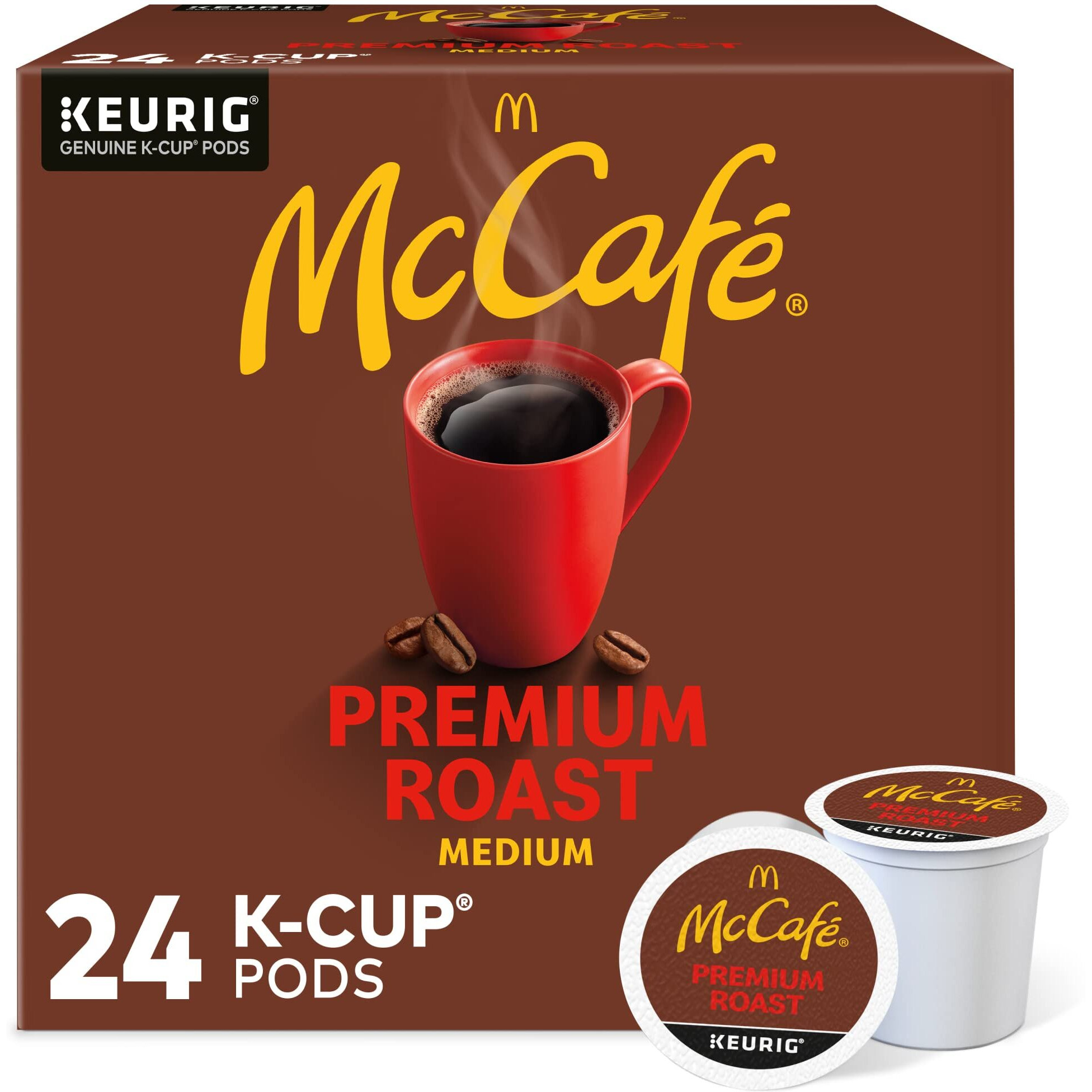 Mccafe Single-Serve Coffee K-Cup Pods, Premium Roast, Carton Of 24