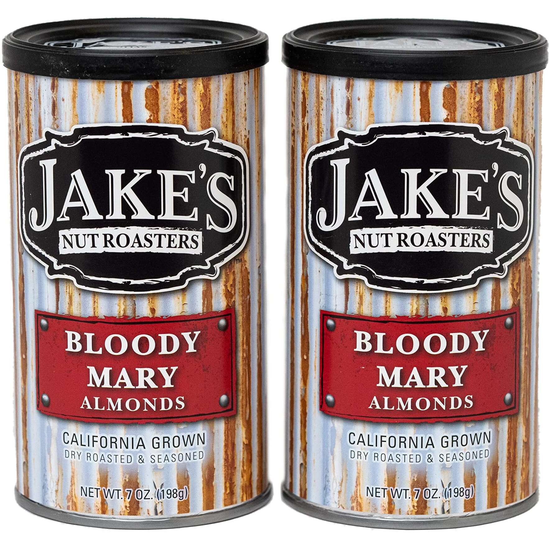Jake's Nut Roasters - Bloody Mary Almonds (2 Pack) Whole Dry Roasted Seasoned Flavored Almonds - High-Protein Snack With A Traditional Bloody Mary Flavor