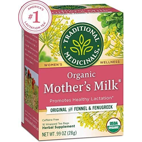 Traditional Medicinals Organic Mothers Milk Herbal Tea, Promotes Healthy (16 Count (Pack Of 4))