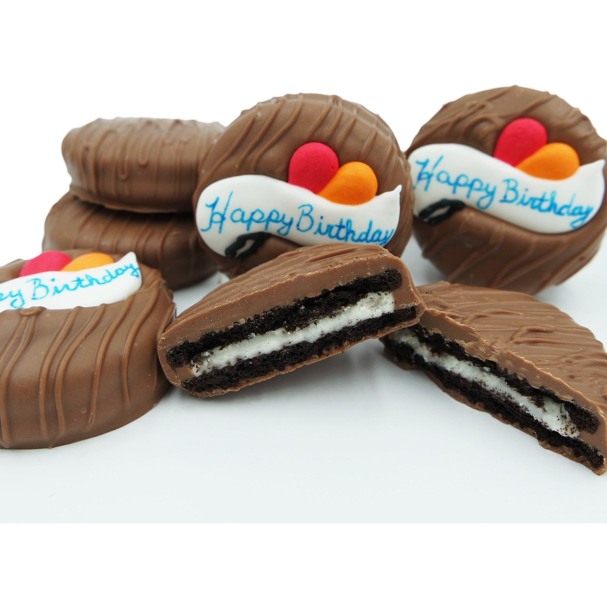 Philadelphia Candies Milk Chocolate Covered Oreo Cookies, Happy Birthday Gift Net Wt 8 Oz