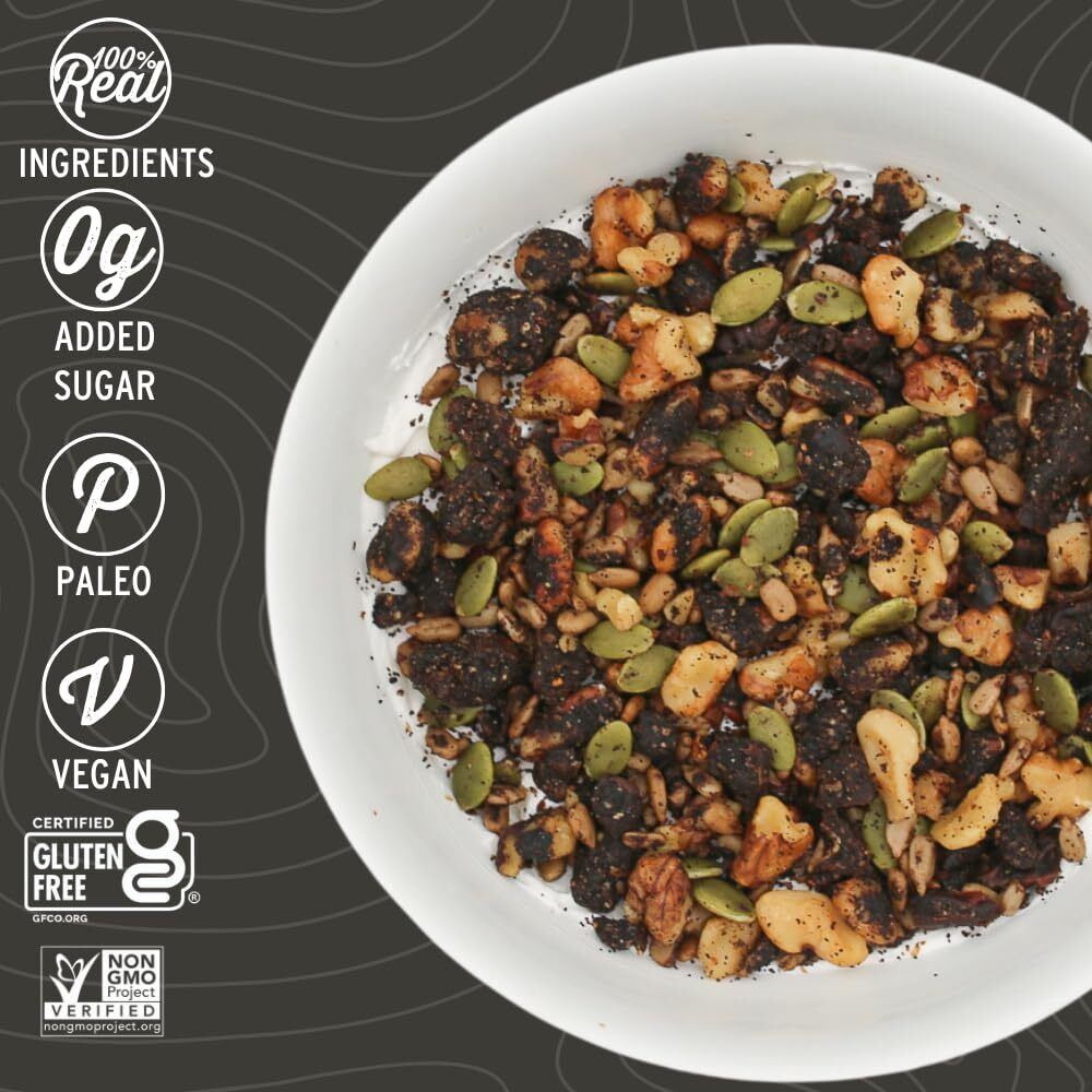 Wildway Keto Granola | Vanilla Bean Espresso | Grain-Free, Certified Gluten-Free Cereal | Vegan, Low Carb | No Sugar Added | Paleo-Friendly | Non-Gmo Fruit & Nut Clusters | Nutrient-Rich Snack | 8 Oz