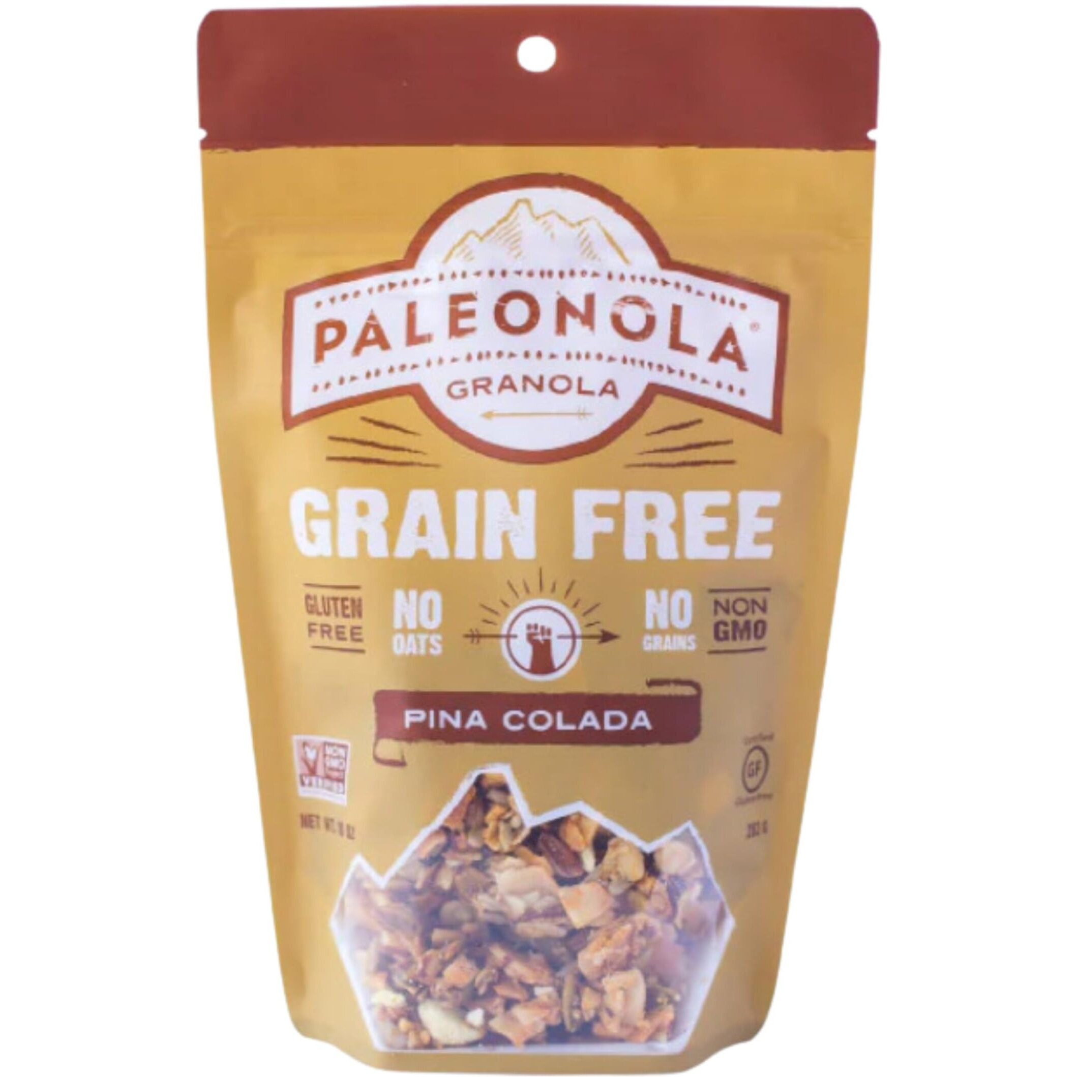 Paleonola - Grain Free Granola Pina Colada Flavor - Non-Gmo, Grain, Soy, Gluten, Dairy Free - Low Carb Protein Snack For A Healthy Breakfast