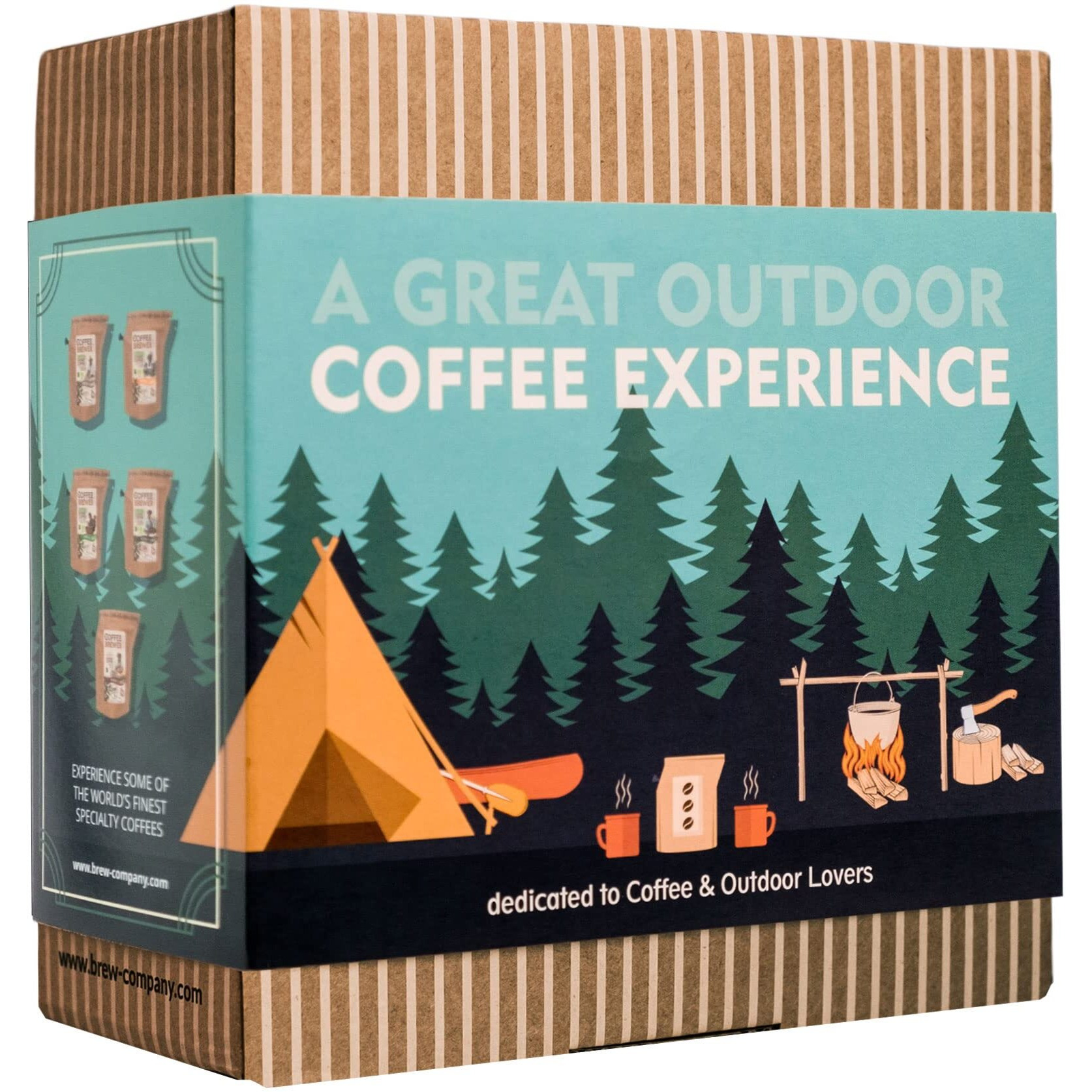 Gourmet Outdoor Coffee Gift Set For Men & Women - 7 World's Finest Single Origin Specialty & Organic Coffees In Innovative Brewers | Sampler Box For Coffee Lover To Brew & Enjoy Anytime, Anywhere