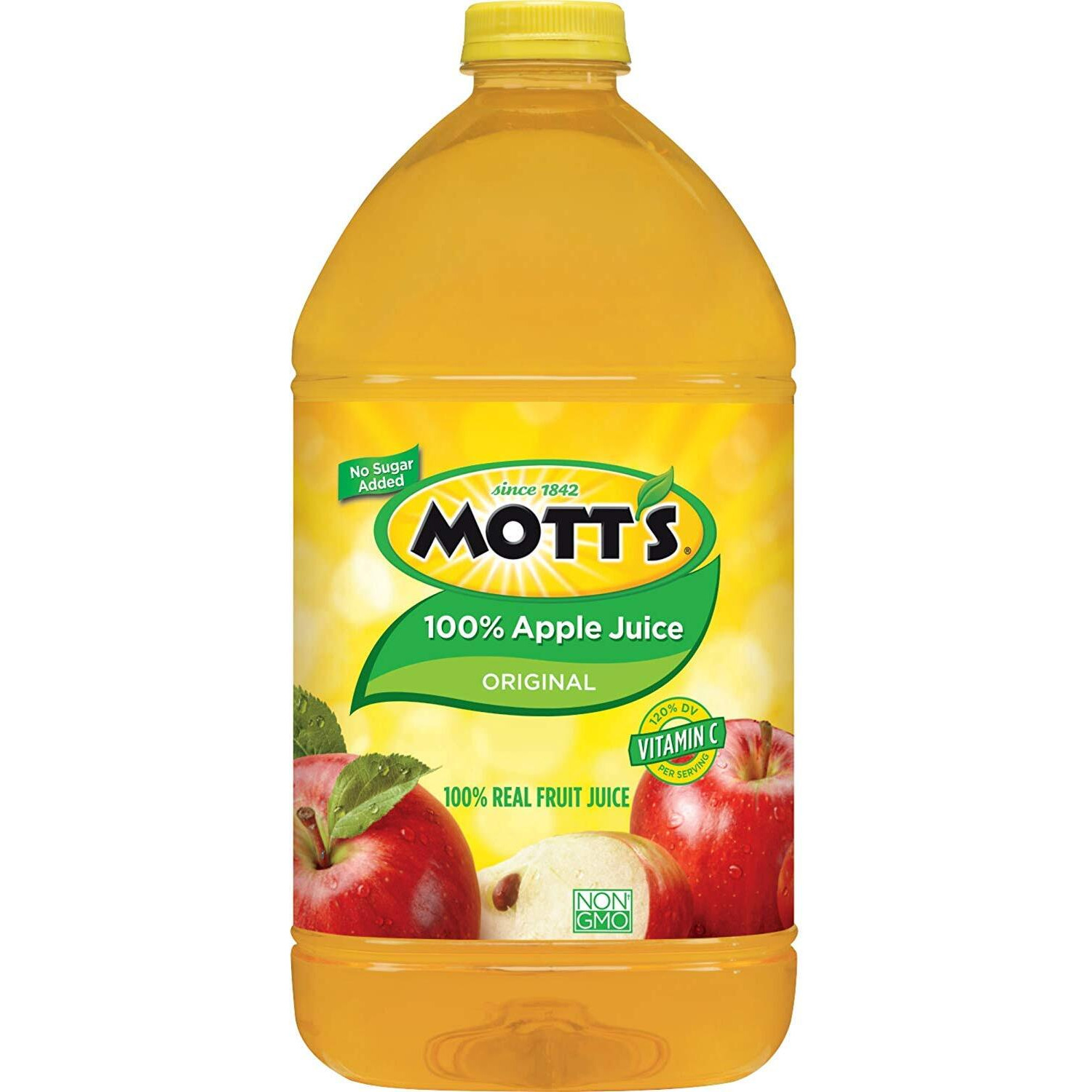 Mott's 100% Original Apple Juice, 1 Gallon Bottle (Pack Of 4)