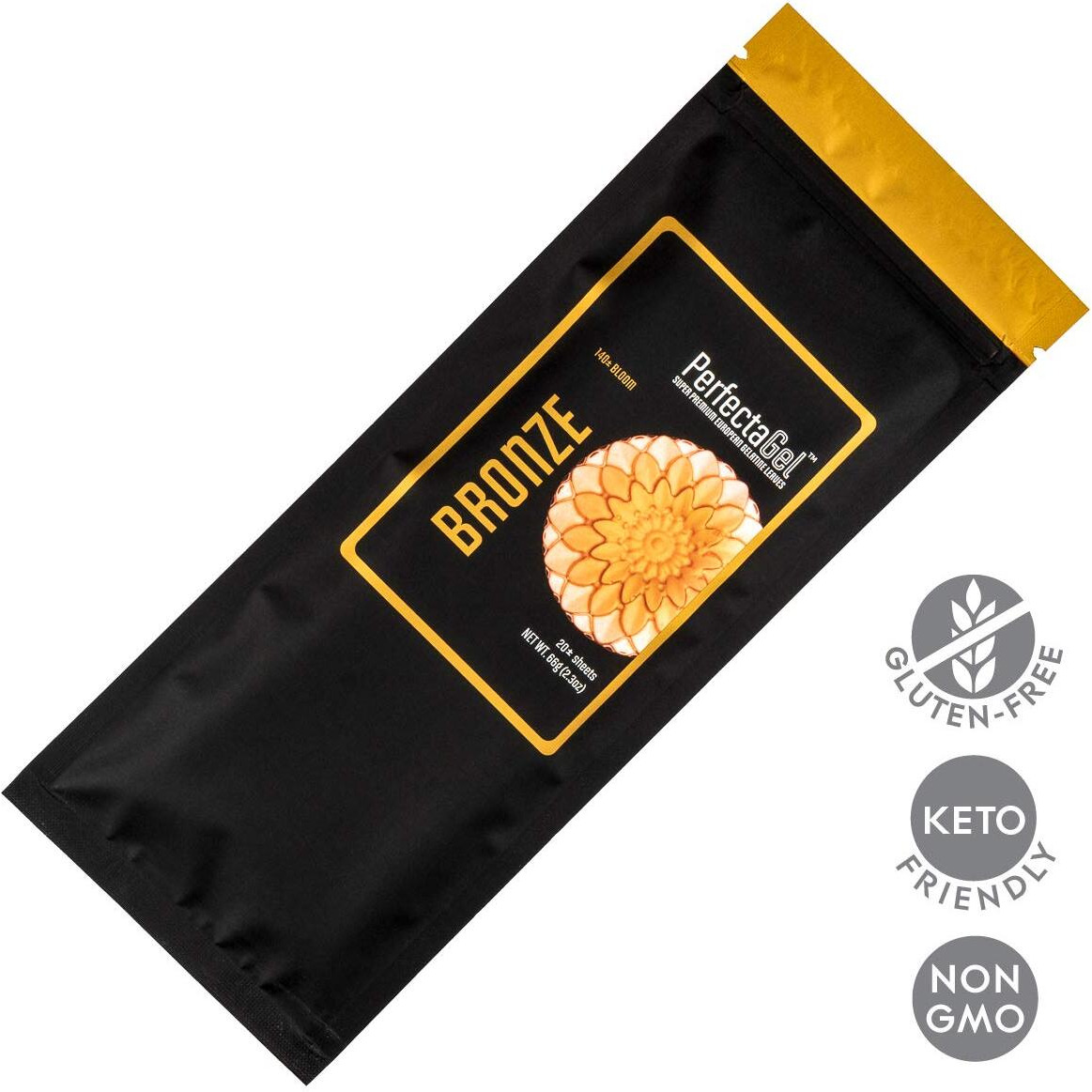 Perfectagel Bronze Gelatin Sheets (140 Bloom) - 20 Sheets