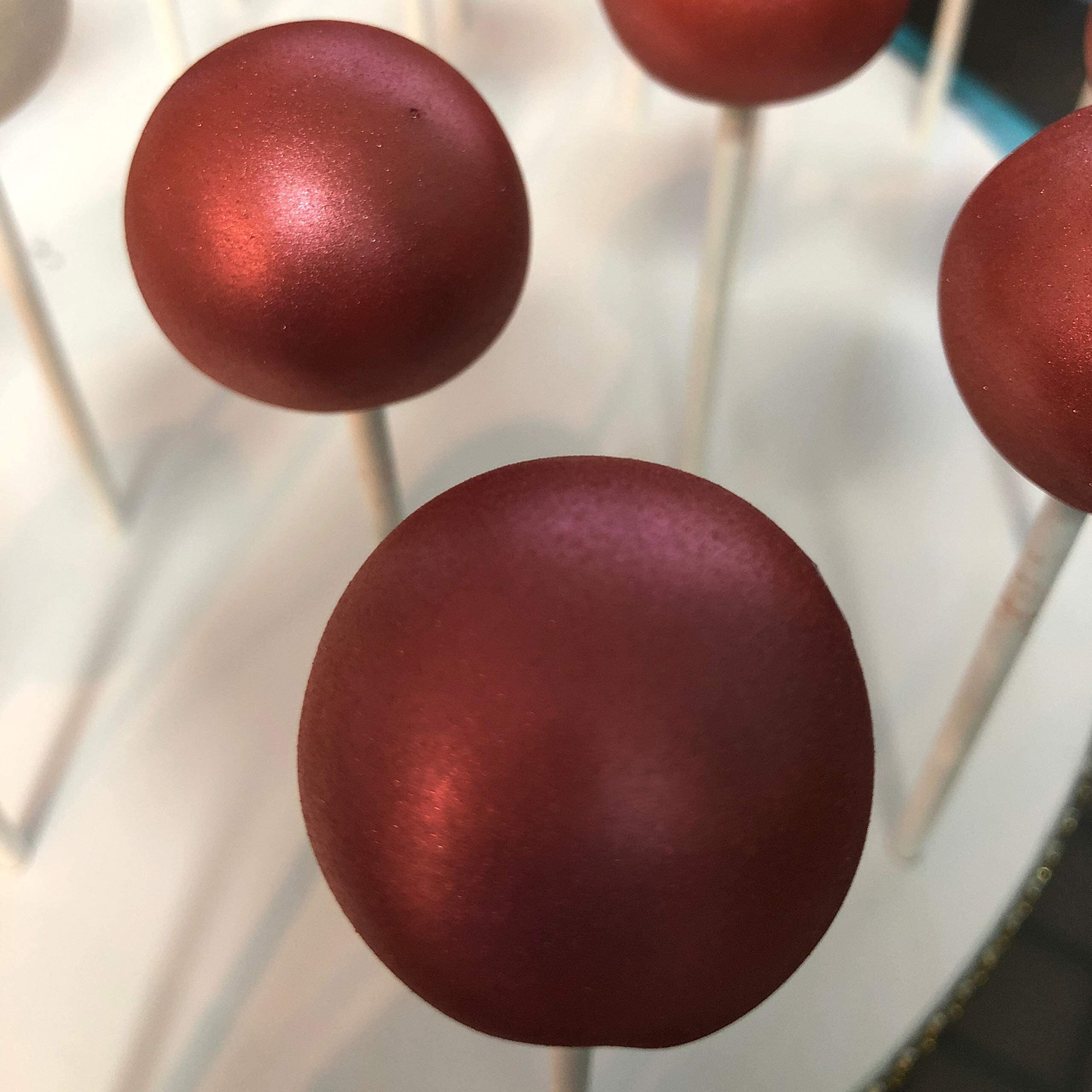 Luster Dust - Metallic Maroon (4G 1X Pump) | Edible Vegan Dust & Paint For Cake Decorating, Ice Cream, Desserts, Cocktails And Beverages By Bakell