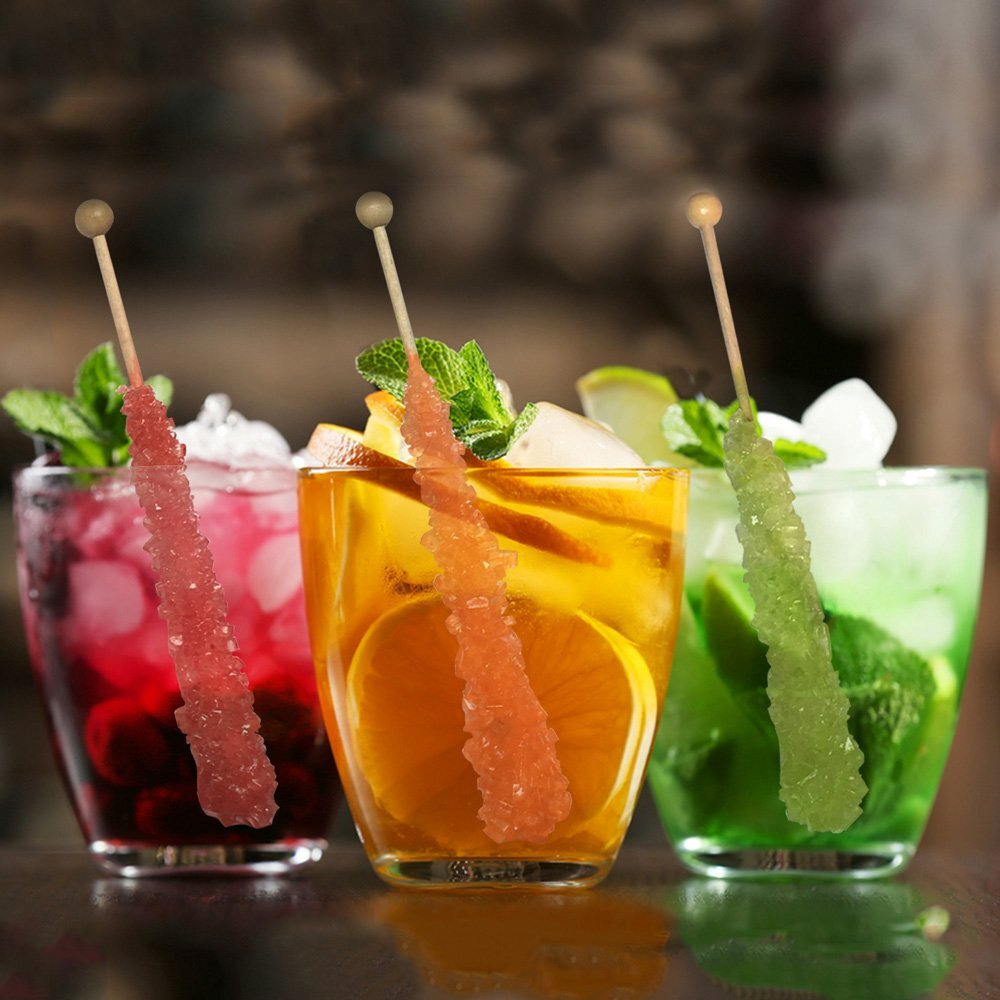 Extra Large Rock Candy Sticks 12 Strawberry Lollipop - Red Rock Candy Sticks - Individually Wrapped - Espeez Rock Candy Sticks For Candy Buffet, Birthdays, Weddings, Receptions And Baby Shower