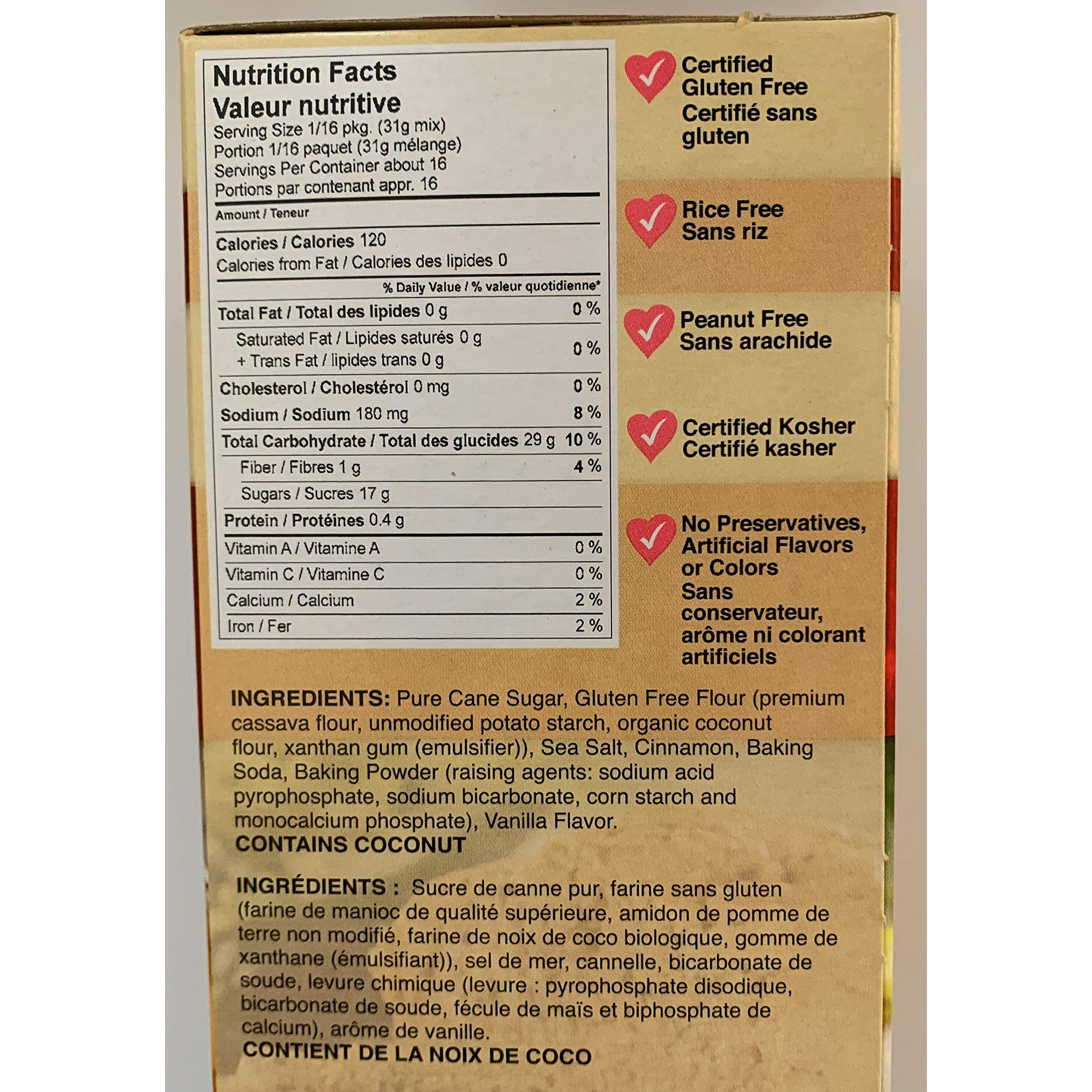 Xo Baking Co. Gluten Free Coffee Cake Gourmet Baking Mix With Crumb Topping Non-Gmo Kosher Rice Free Soy Free Dairy Free Peanut Free No Preservatives No Artificial Flavors Or Colors, 21Oz