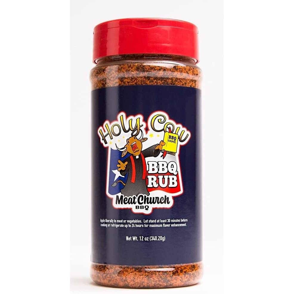 Meat Church Bbq Rub Combo Holy Cow (12 Oz) And Holy Gospel (14 Oz) Bbq Rub And Seasoning For Meat And Vegetables, Gluten Free, One Bottle Of Each