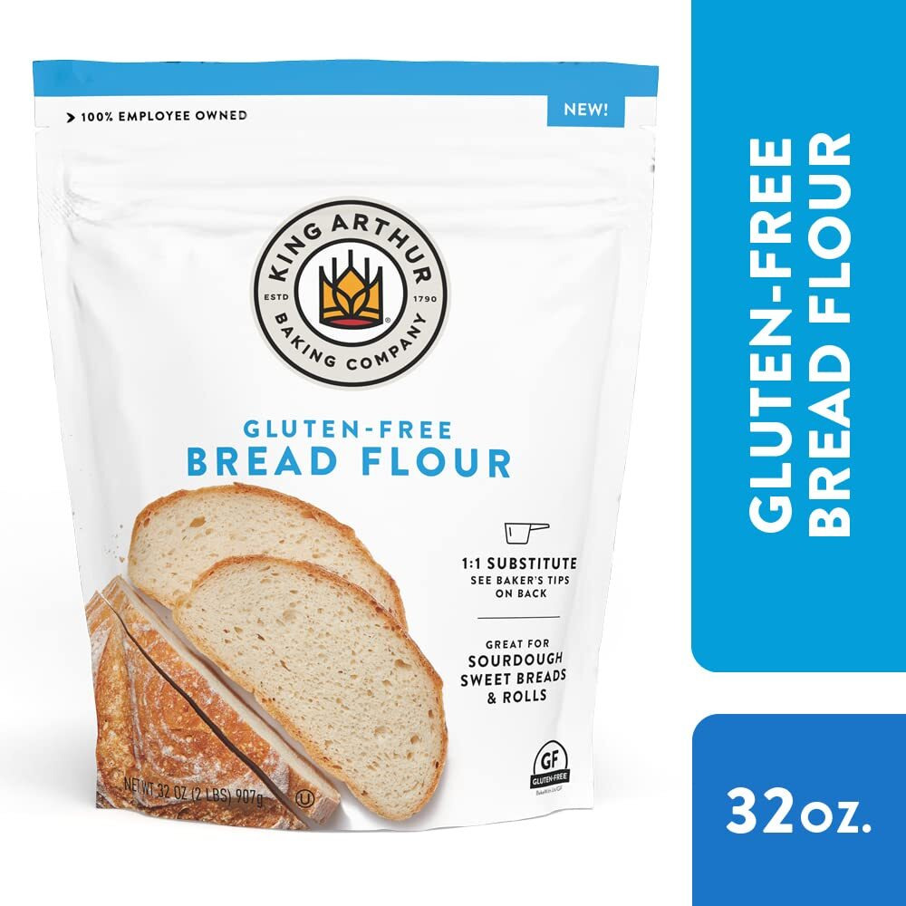 King Arthur Gluten Free Bread Flour 11 Replacement For Yeasted Recipes - 2 Lbs Of Premium Gf Flour For Artisan Boules, Bagels, Cinnamon Rolls & Burger Buns - Sorghum & Xanthan Gum