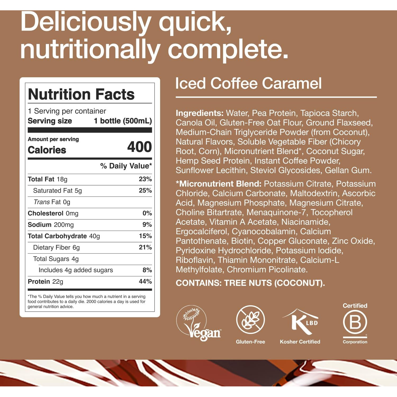 Huel Ready-To-Drink | Iced Coffee Caramel Meal Replacement Drink | High Protein Drink | Nutritionally Complete, Low Sugar, High Fiber, Plant Based, Vegan | 22G Protein Per Bottle, 16.9 Fl Oz (12 Pack)