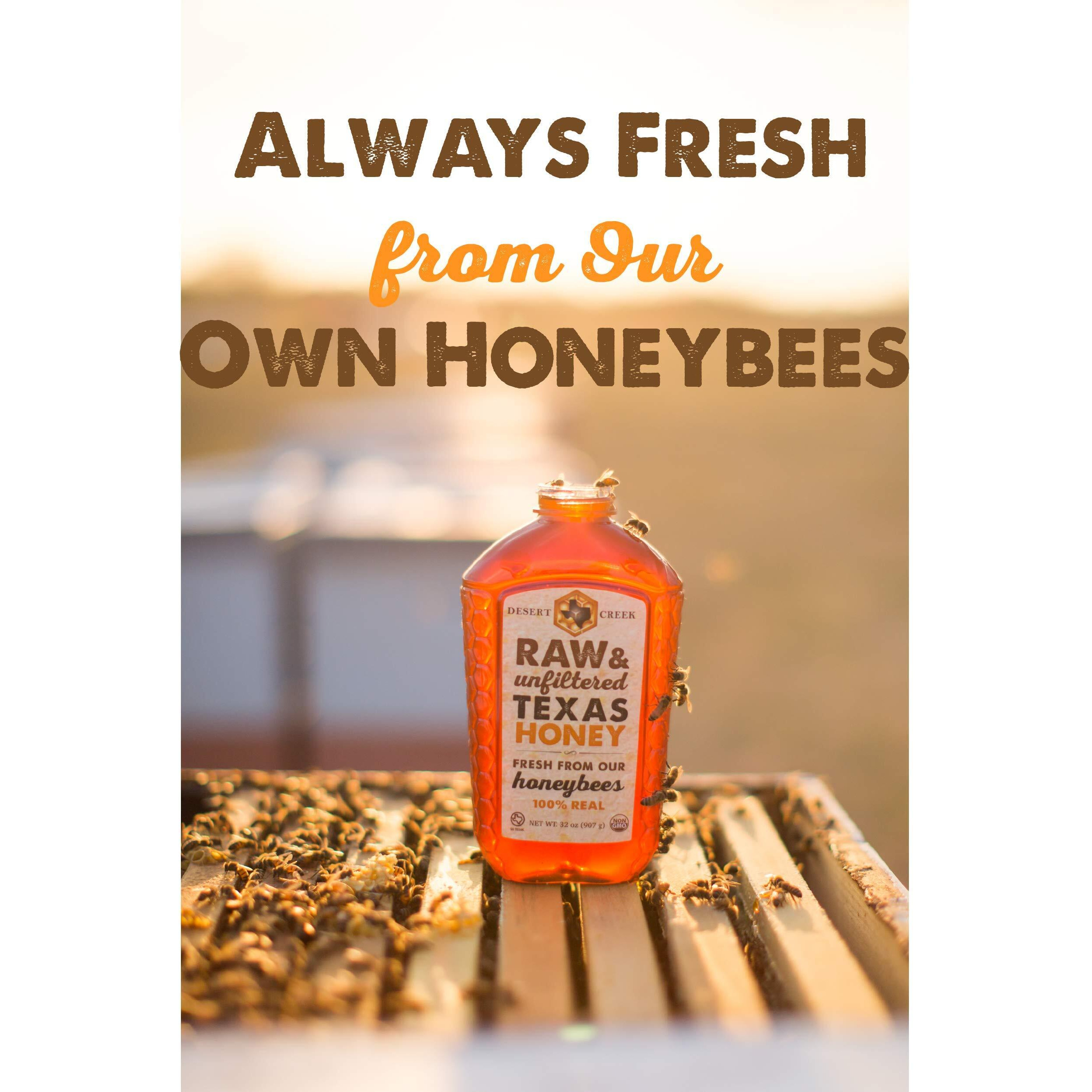 Raw, Unfiltered, Unpasteurized Texas Honey By Desert Creek Honey 5 Gallon (60 Lbs) Bulk Bucket Non-Gmo, Kosher