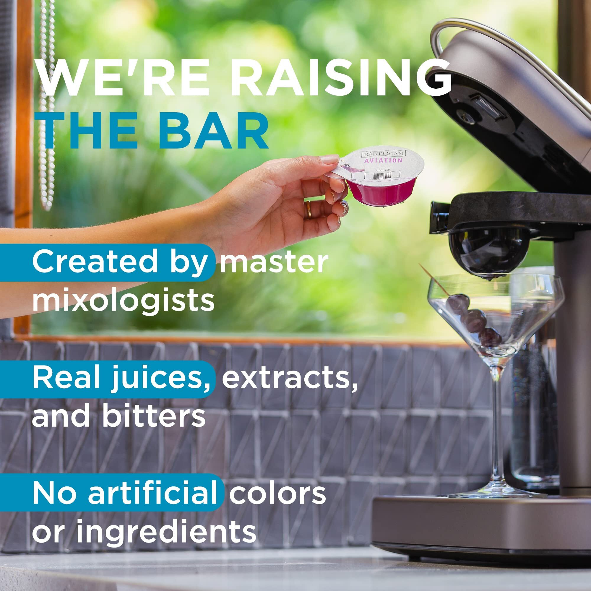 Bartesian 16-Pack Rum Breeze Mixer Capsules For Cocktail Machine - Home Bar Mixology Cocktails Mix Pod Capsule Set To Use With The Bartesian Cocktail Drink Maker Machine