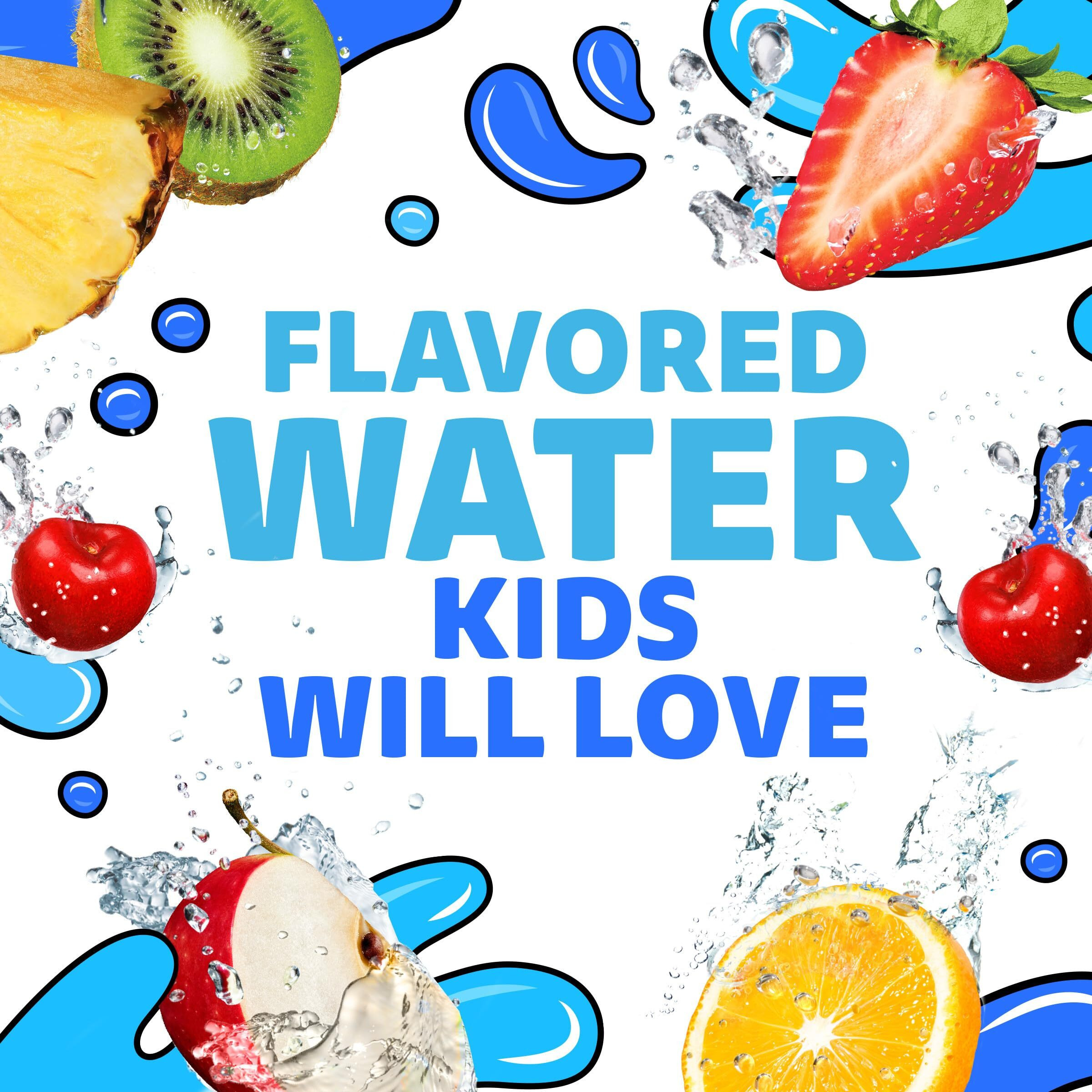 Capri Sun Roarin' Waters Fruit Punch, Strawberry Kiwi & Tropical Punch Flavored With Other Natural Flavor Water Beverage, 30 Ct Box, 6 Fl Oz Drink Pouches