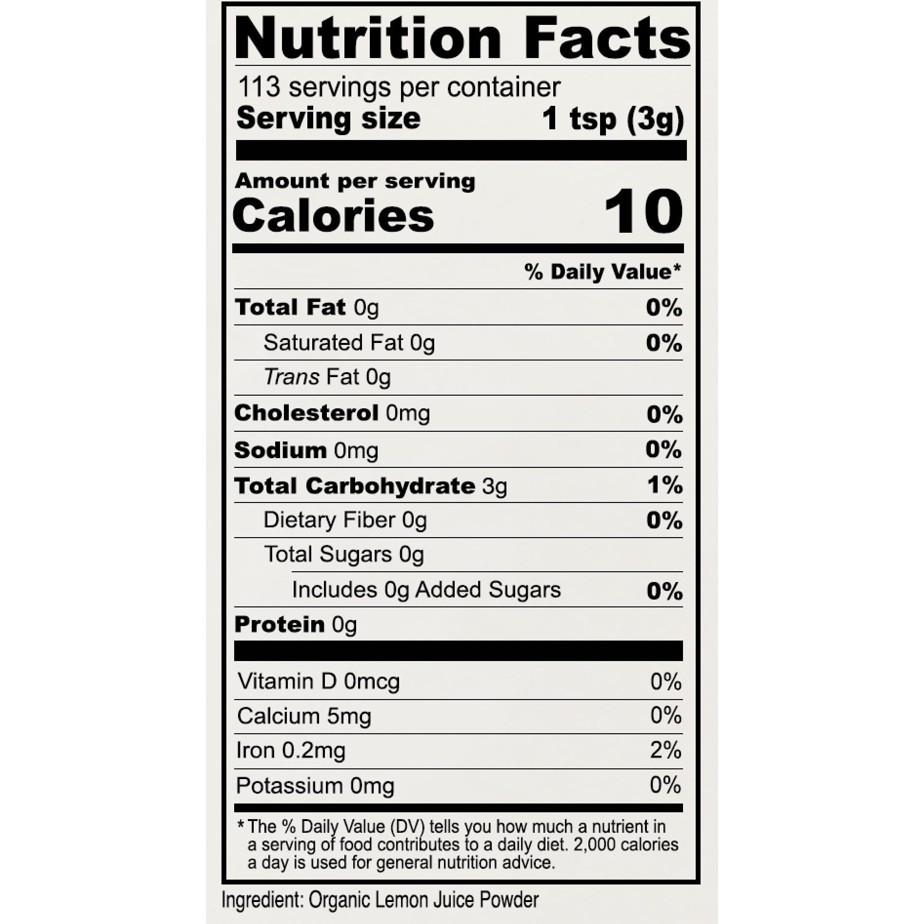 Anthony's Organic Lemon Juice Powder, 12 Ounce, Freeze Dried, Cold Pressed, No Sugar Added, Gluten Free, Non Gmo