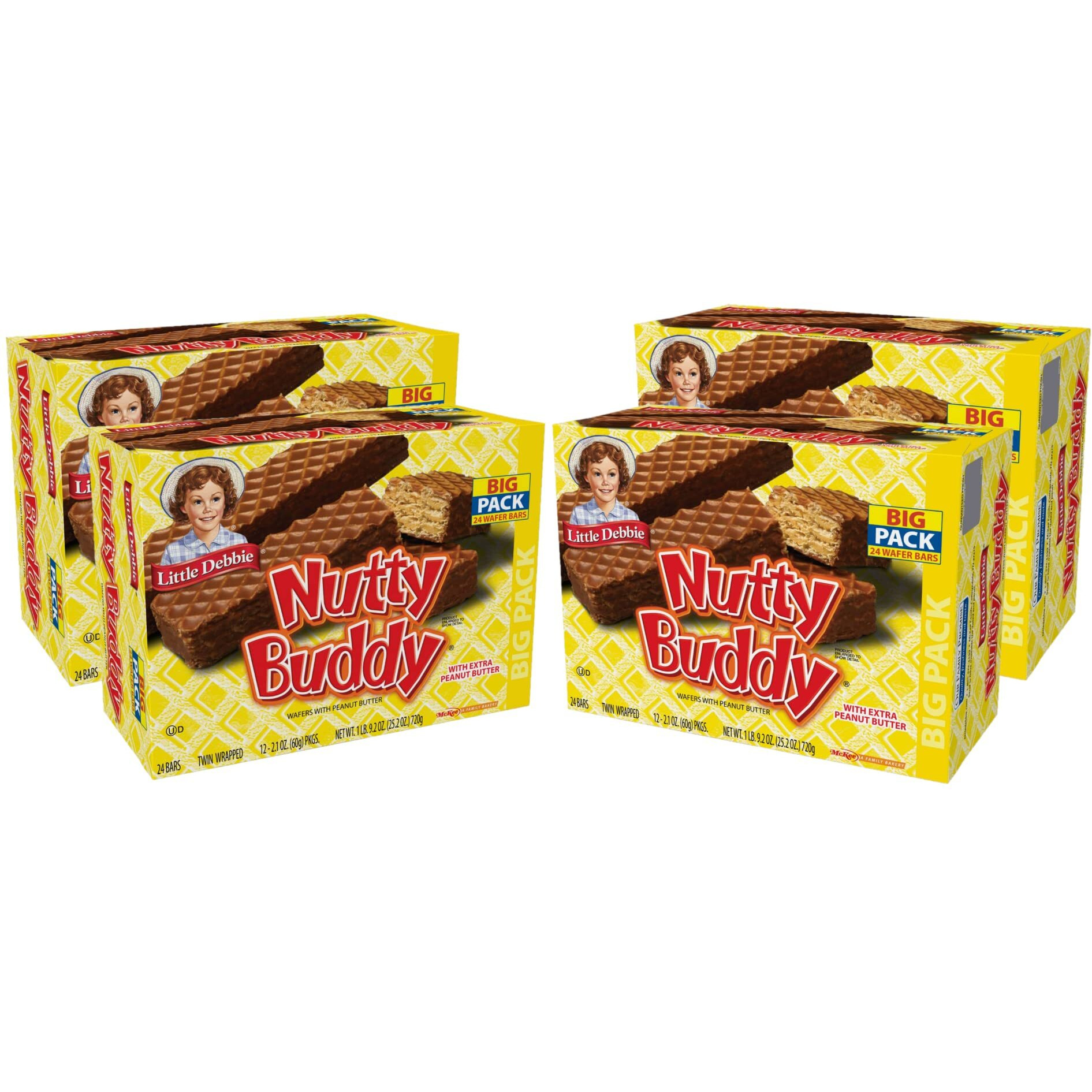 Little Debbie Nutty Bars Big Pack, 4 Boxes