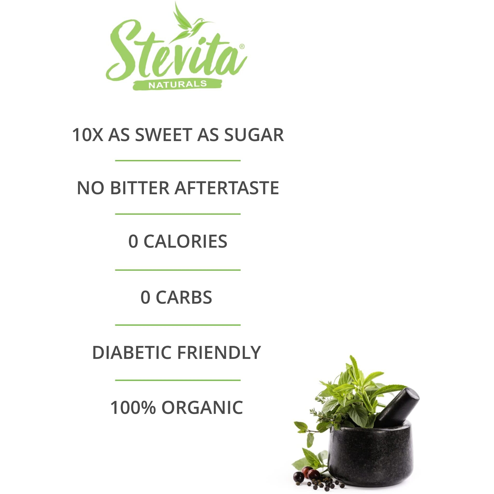 Stevita Organic Stevia - 1000 Packets - Stevia & Erythritol All-Natural Sweetener, No Calories - Usda Organic, Non-Gmo, Vegan, Keto, Paleo, Gluten Free - 1000 Servings