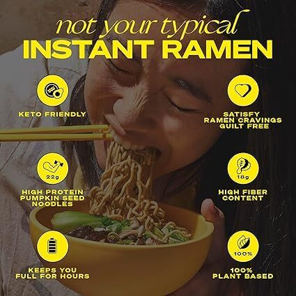 Immi Roasted "&quotPork"" Tonkotsu Ramen, 100% Plant Based, Keto Friendly, Low Carb, High Protein, Packaged Noodle Meal Kit, Ready To Eat, 6 Pack