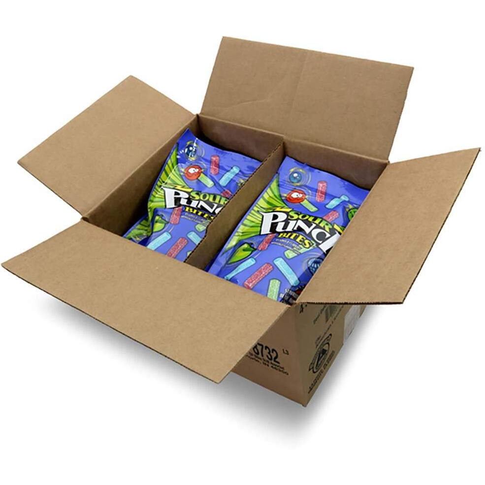 Sour Punch Bites, Blue Raspberry, Apple & Strawberry Flavors, Soft & Chewy Candy, 9Oz Bag (12 Pack)