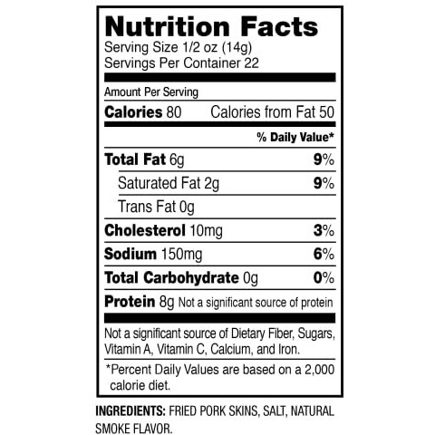 Mac's Pork Rinds, Fried Pork Skins, Original, 7.5 Ounce Canister - Zero Carbs, Keto Friendly Snack, Gluten Free