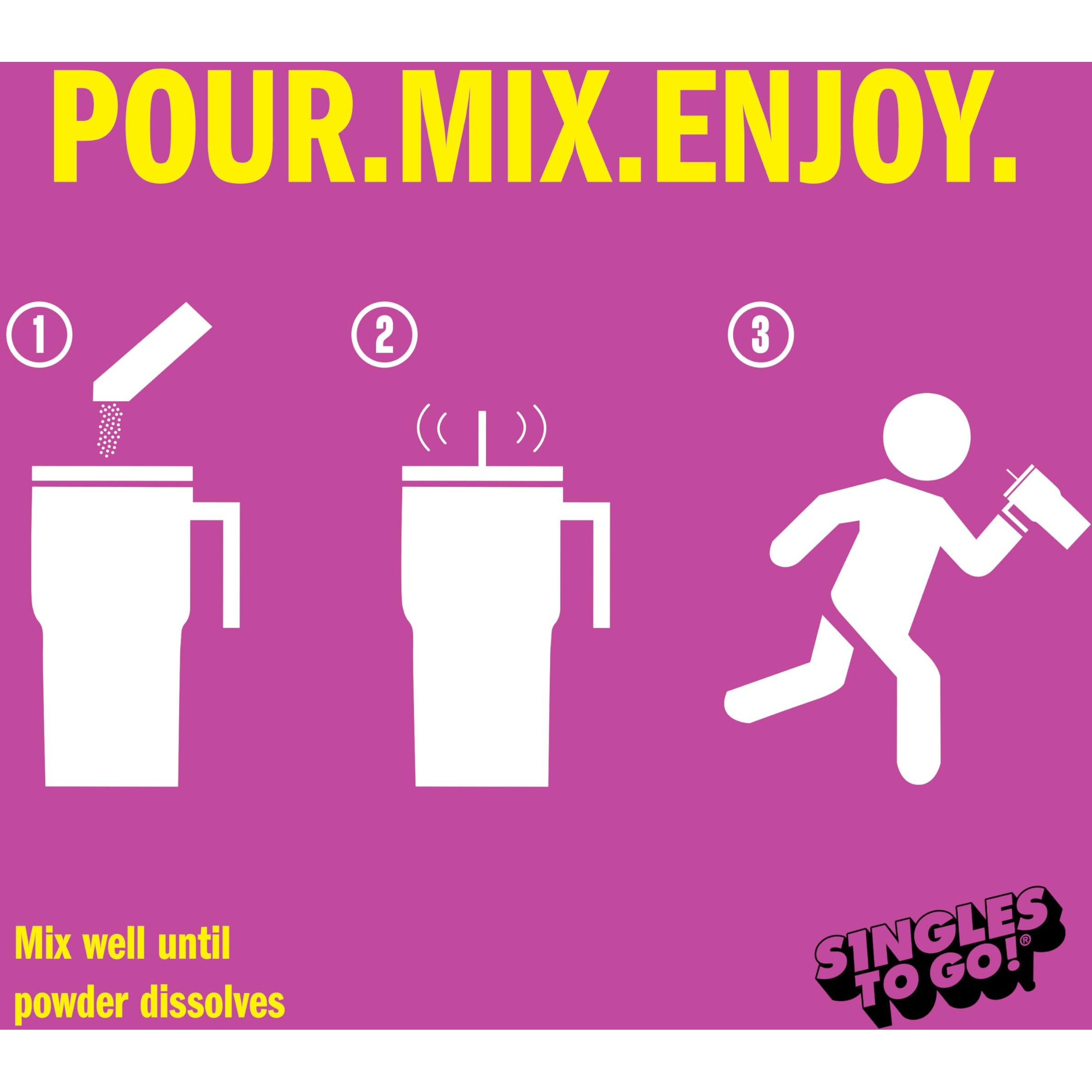 Skittles Singles To Go Variety Pack, Watertok Powdered Drink Mix, Zero Sugar, Low Calorie, Includes 4 Flavors, 1 Box (20 Single Servings) (Wild Berry)