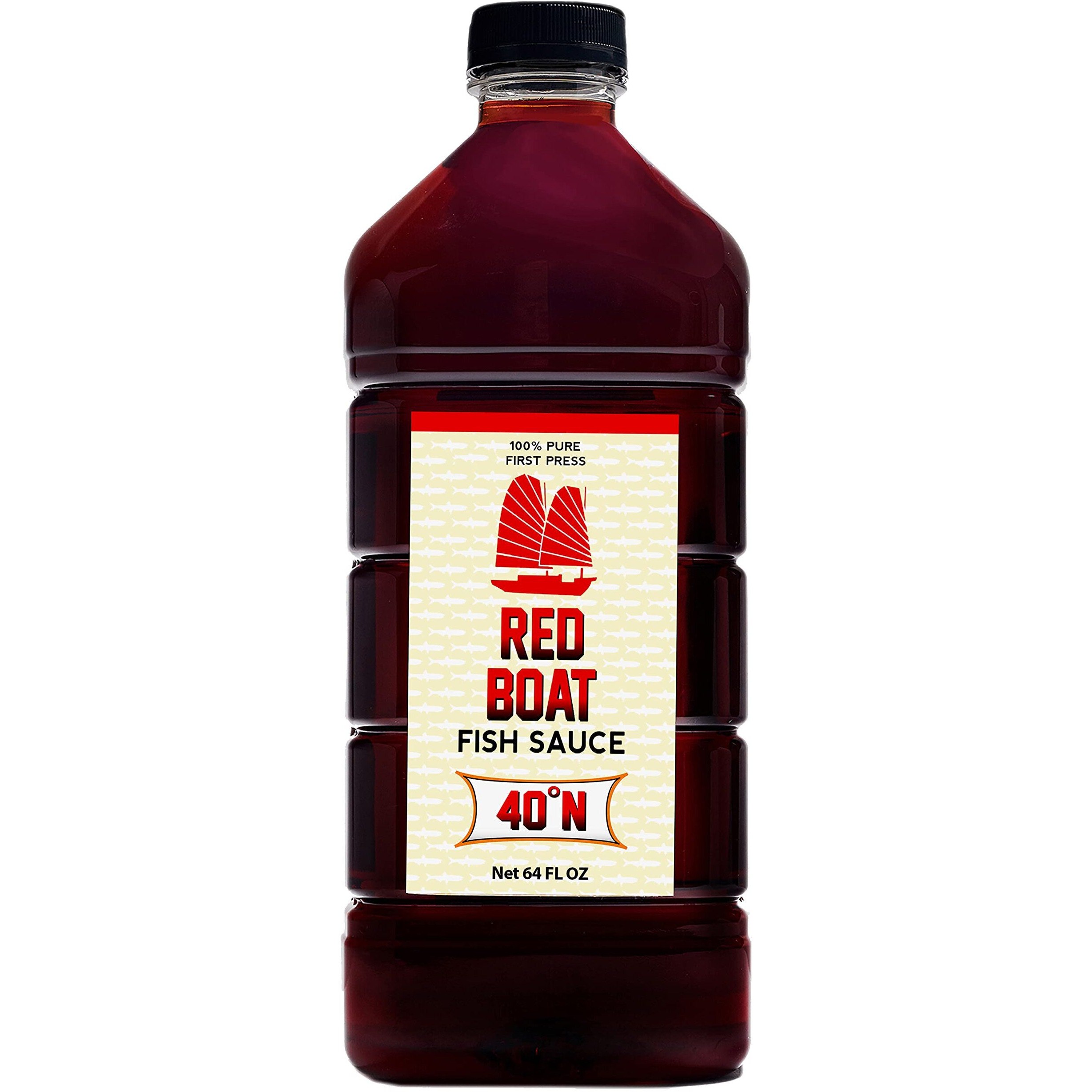 Red Boat Fish Sauce | Premium 40N Fish Sauce Sustainably Made With Just Two Ingredients In Vietnam | Keto, Paleo, & Whole 30 Friendly | Gluten And Sugar Free With No Preservatives | 64Fl Oz. Bottle