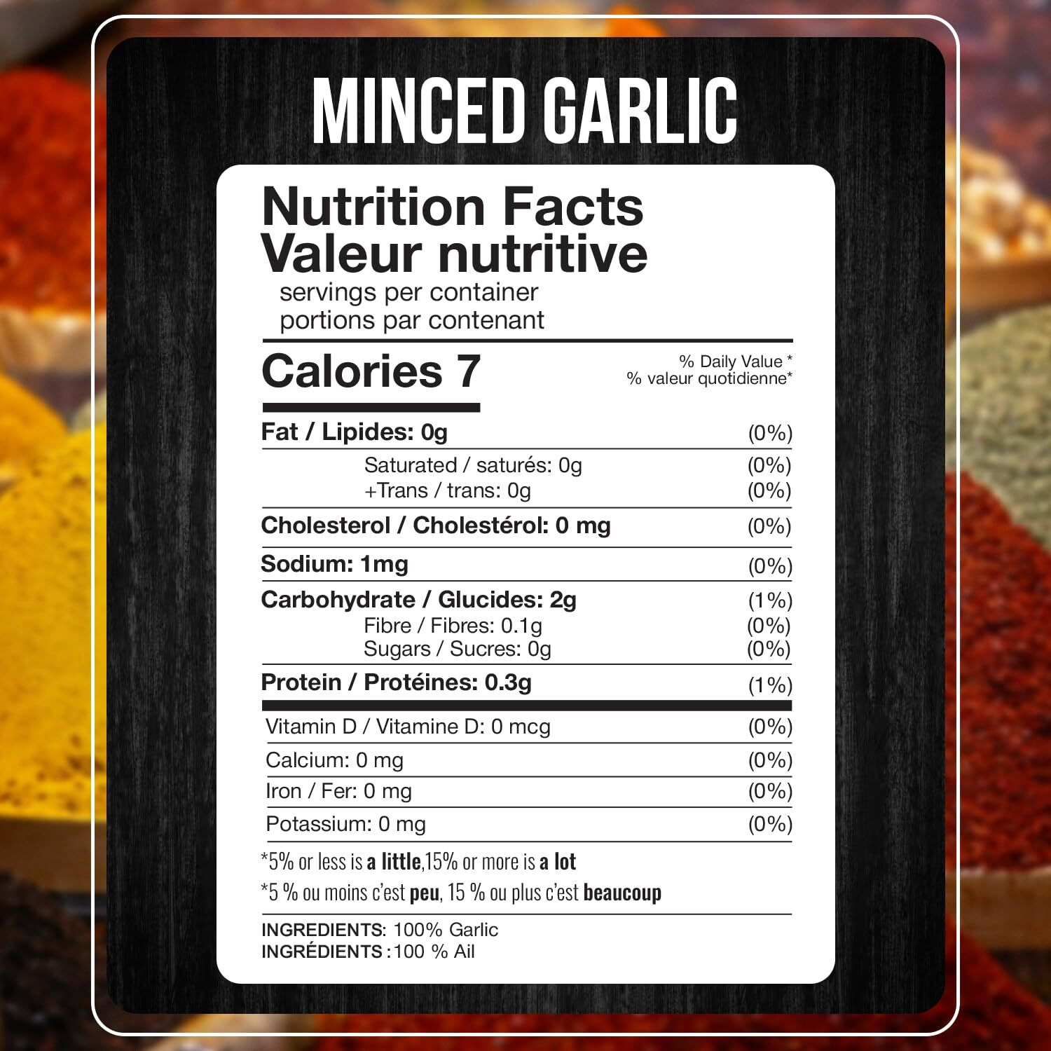 Fresh Finest Minced Garlic - Bulk 5 Lb - Dried Garlic Flakes, Ready-To-Use Seasonings For Cooking - Kosher Certified Dehydrated Garlic, Ideal Use For Vegetables, Rubs, Salads, Dressings And More