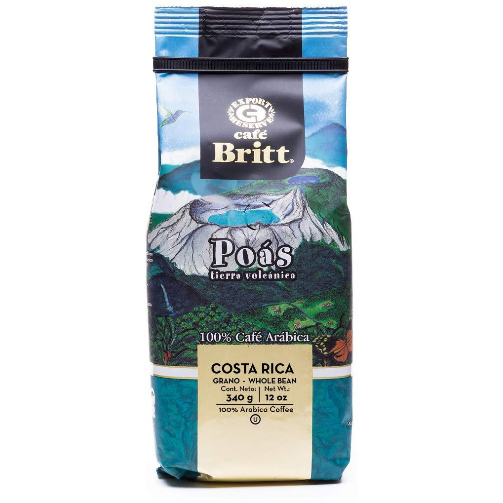 Caf   Britt - Costa Rican Origins Coffee Bundle (12 Oz.) (3-Pack) (Coffee From Tarraz  , Tres R  Os & Po  S) - Whole Bean, Arabica Coffee, Kosher, Gluten Free, Gourmet & Medium Light & Dark Roast