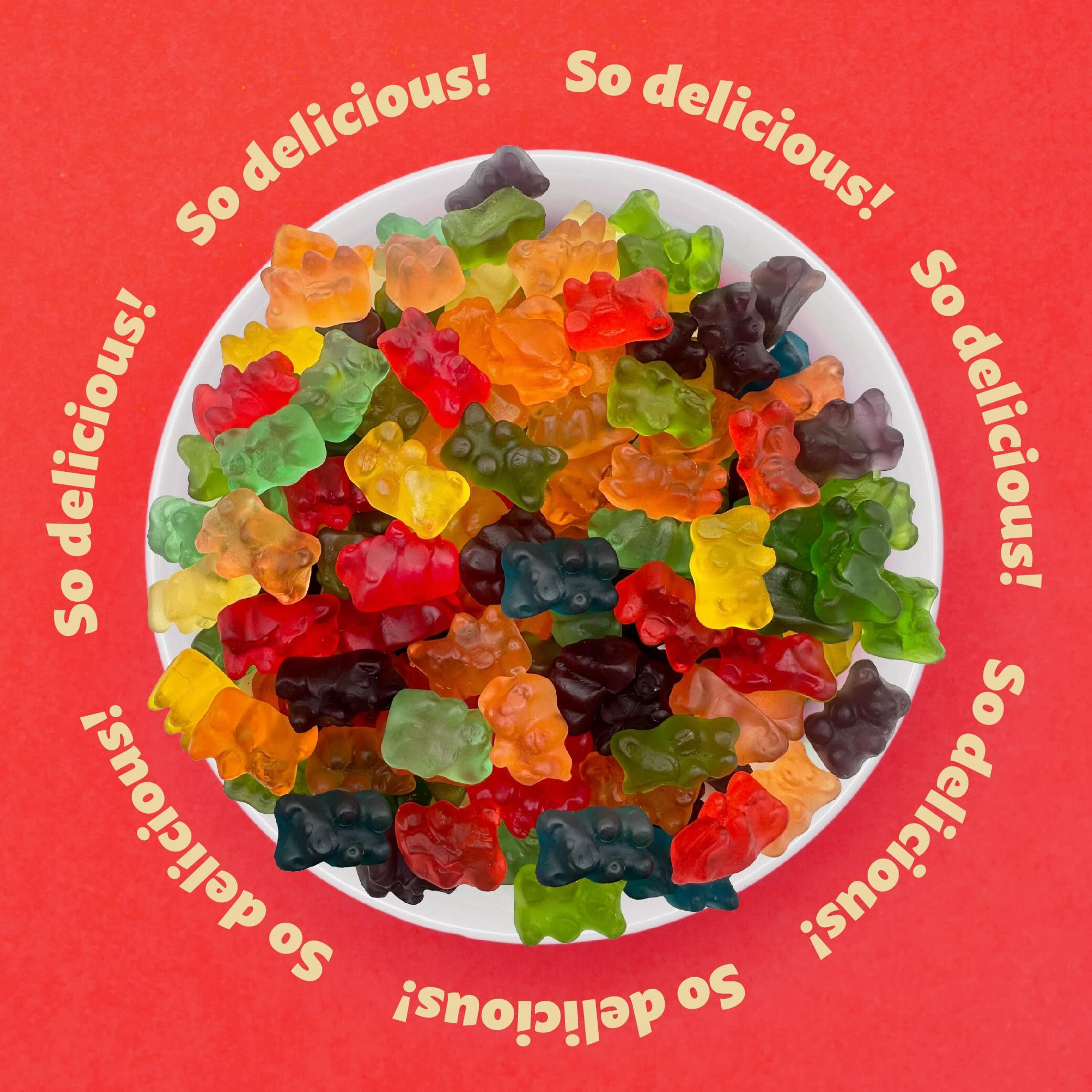 Classic Gummy Bears Candy, Assorted Fruit Flavors, 2-Pound Bag