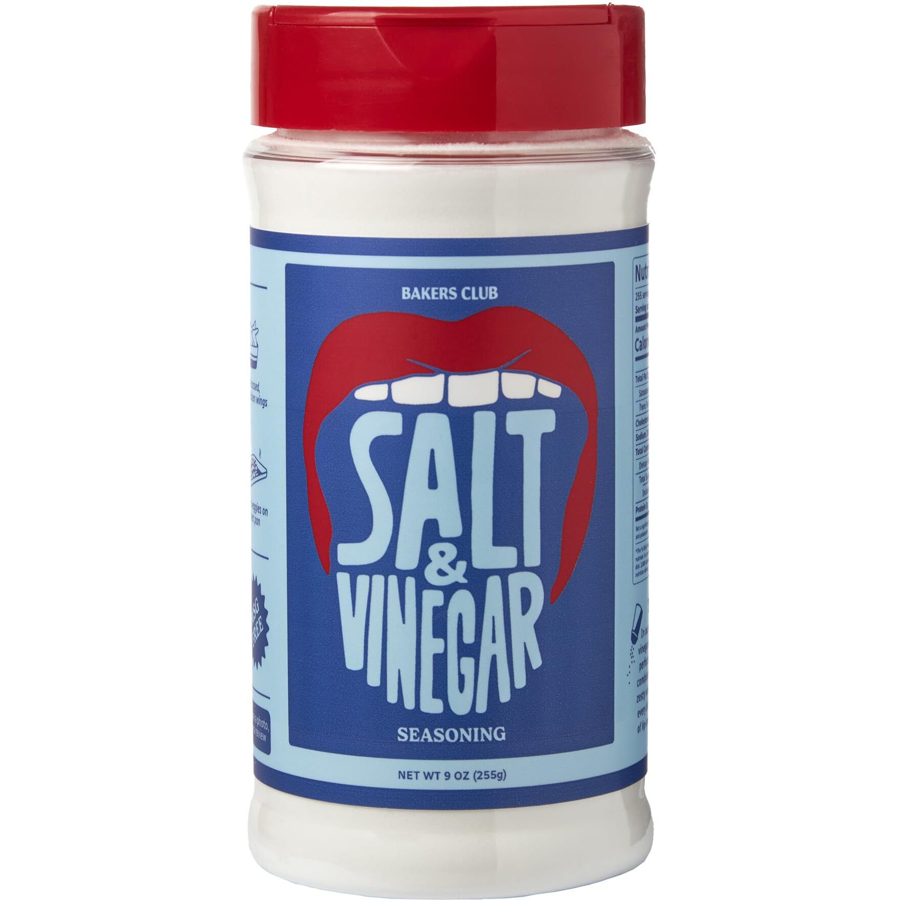 Bakers Club 9Oz Salt & Vinegar Seasoning - French Fries, Wing Dust, Popcorn, Chips, Nuts, Snacks And More - Gluten-Free, Msg Free, Non-Gmo - Zesty Tangy & Salty Spice Blend Dry Vinegar Powder 2.0