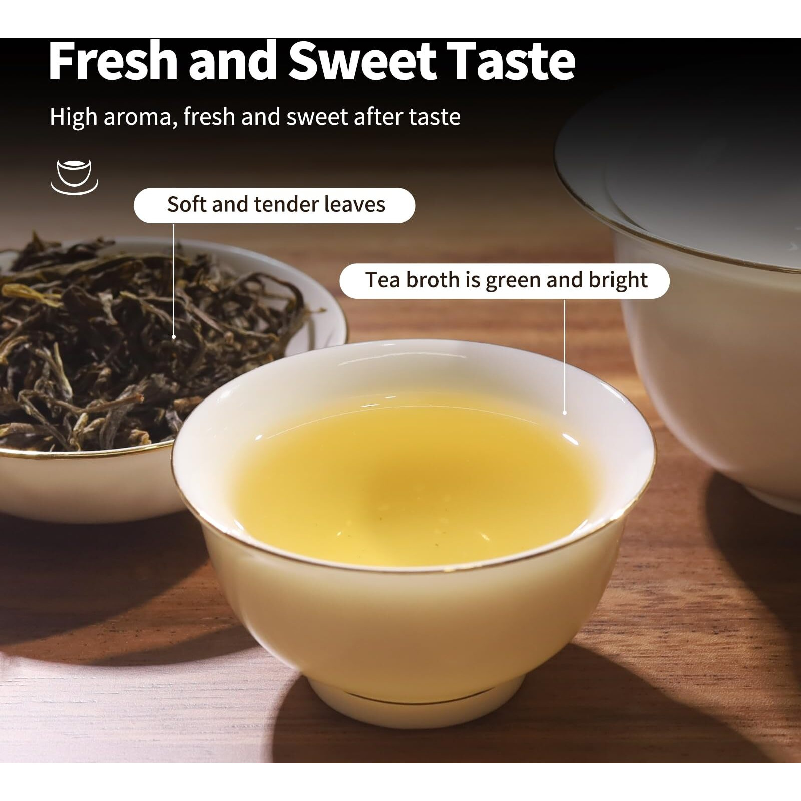 Khs Green Tea Loose Leaf, 7.06 Oz Organic Green Tea Leaves Fresh & Elegant Flavor Natural Usda Organic Loose Leaf Green Tea For Hot Or Iced Tea Beverages -200G