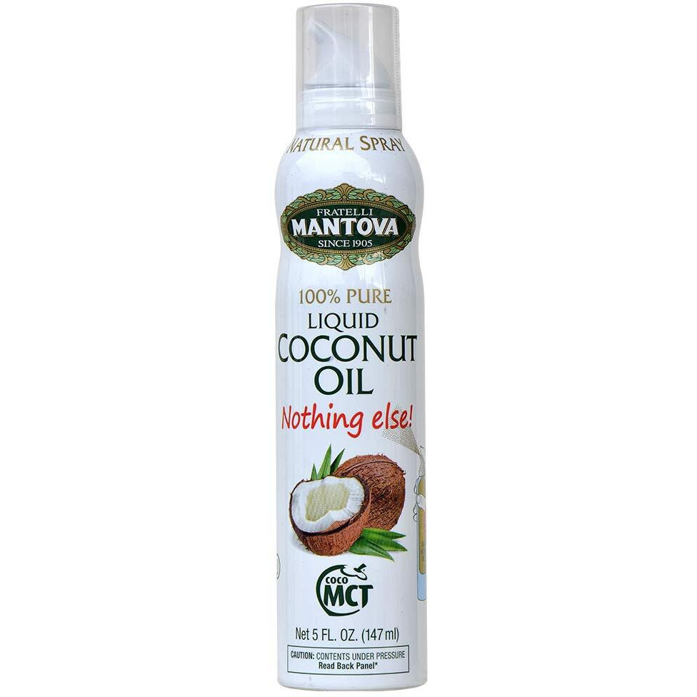 Mantova Coconut Oil, 100% Pure Cooking Oil Spray, Perfect For Healthy Keto Snacks, Baking, Grilling, Seasoning, Or Cooking, Our Oil Dispenser Bottle Lets You Spray, Drip, Or Stream With No Waste, 5 Oz