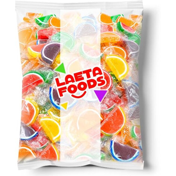 Fruit Slices Jelly Candy, Assorted Flavors, Old Fashioned, Individually Wrapped(2.5 Pound Bag - Approx. 70 Count)