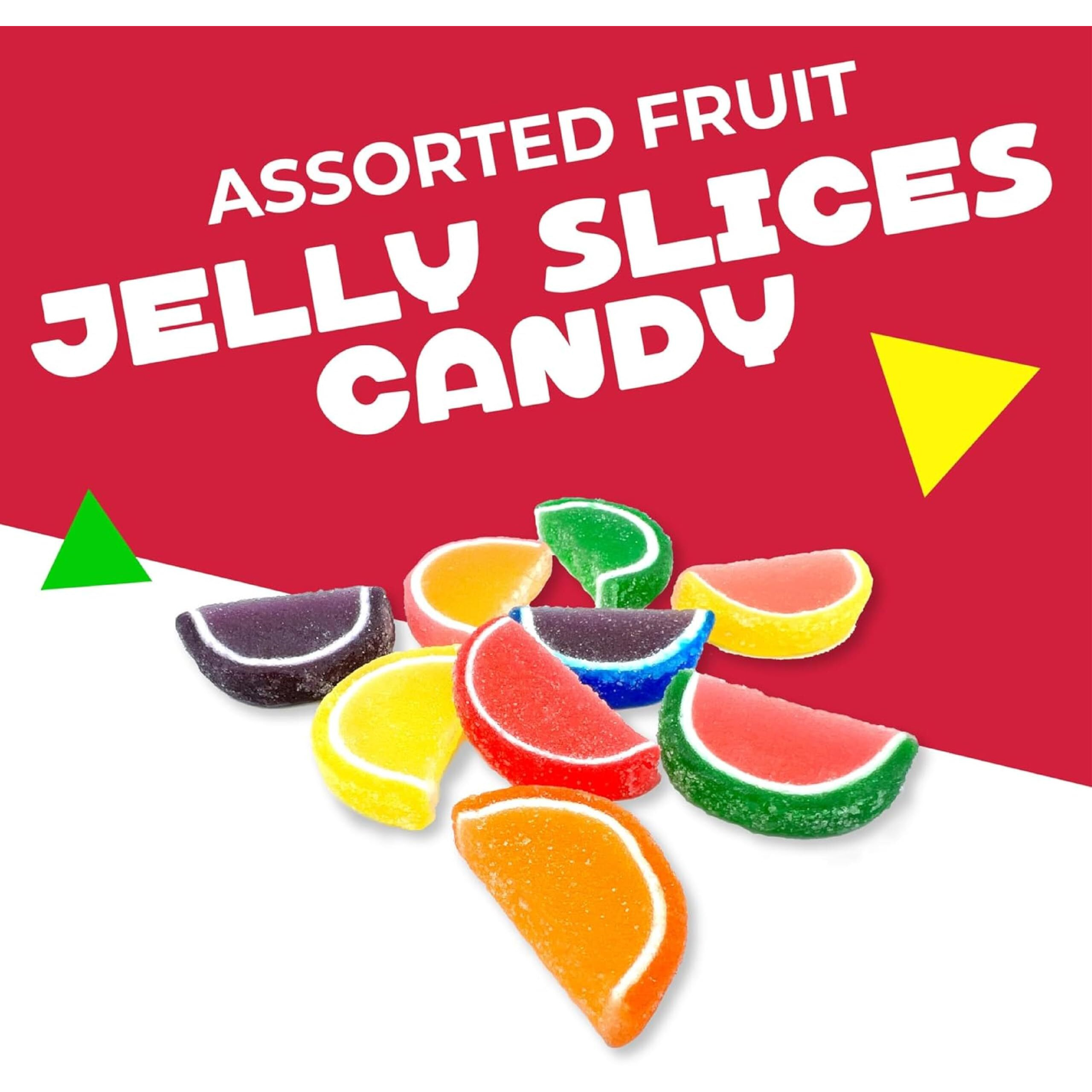 Fruit Slices Jelly Candy, Assorted Flavors, Old Fashioned, Individually Wrapped(2.5 Pound Bag - Approx. 70 Count)