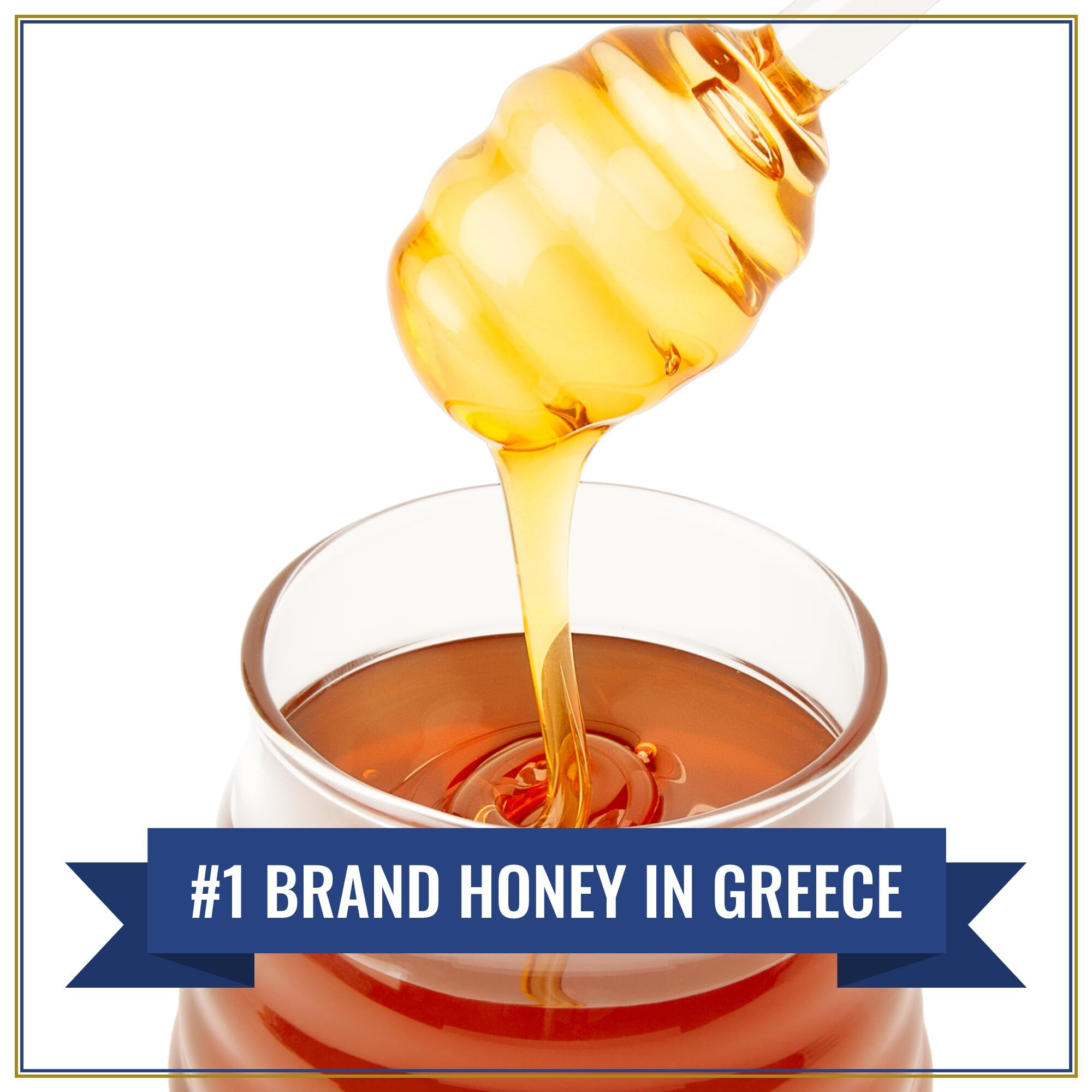 Attiki Pure Greek Honey With Wild Flora And Thyme - 16 Oz Jar