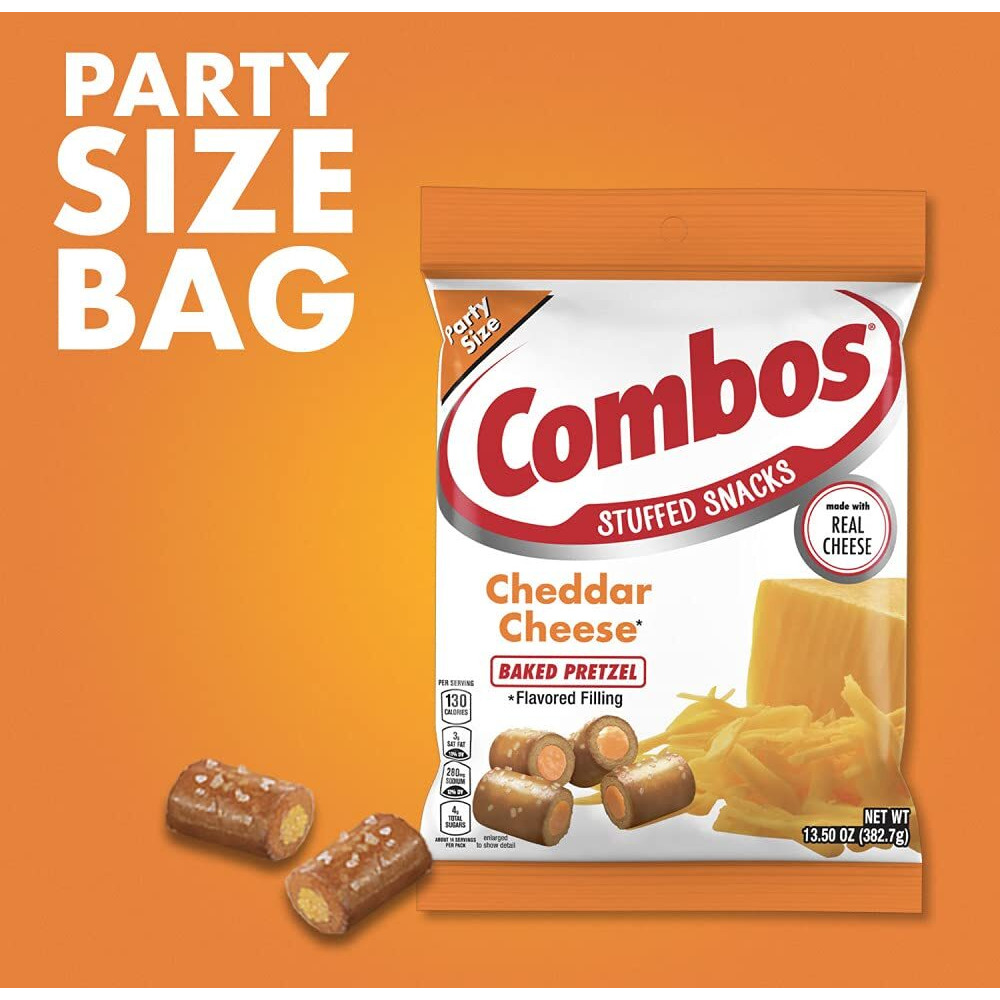 Combos Cheddar Cheese Baked Pretzel Snacks, 13.5 Oz. Bag, 13.5 Oz