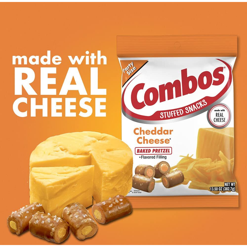 Combos Cheddar Cheese Baked Pretzel Snacks, 13.5 Oz. Bag, 13.5 Oz