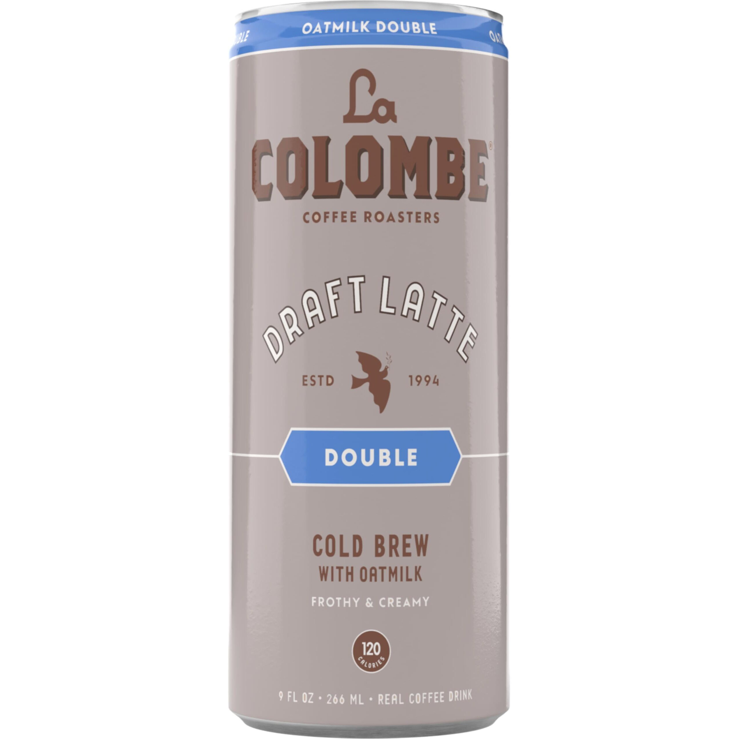 La Colombe Double Draft Latte With Oatmilk - 9 Fl. Oz. 4 Pack - 100% Arabica Brazilian Cold Brew Coffee With Nitrous-Infused Oatmilk, Dairy-Free Vegan Latte, 120Mg Natural Caffeine