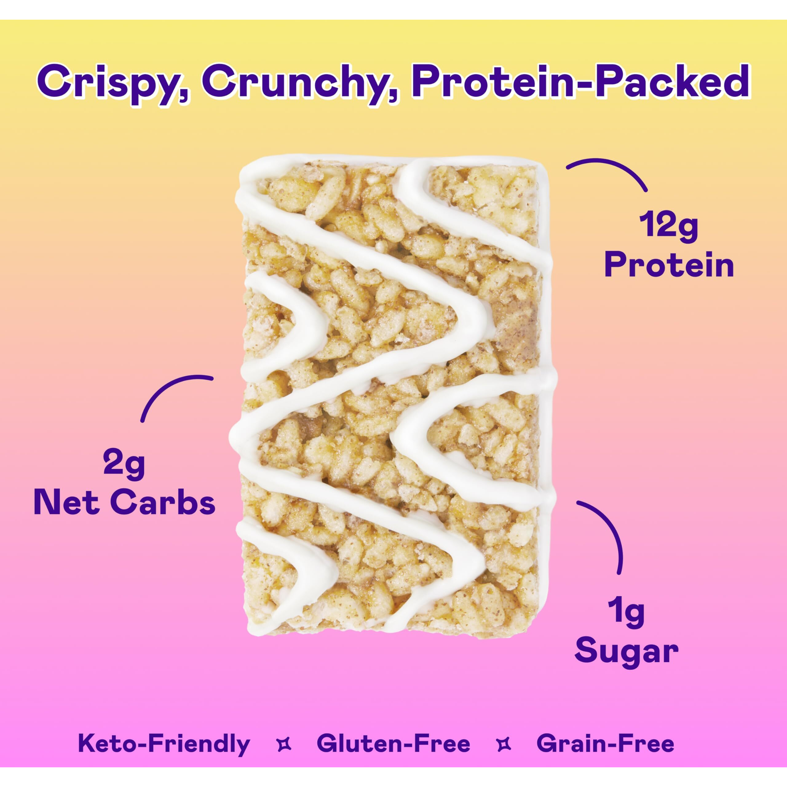 Magic Spoon Treats - High Protein, Low Carb, Keto Friendly, 1G Of Sugar, Gluten Free, Crispy Treat Protein Bar Cereal Bar, On-The-Go Healthy Snack (Marshmallow, 16 Bars)