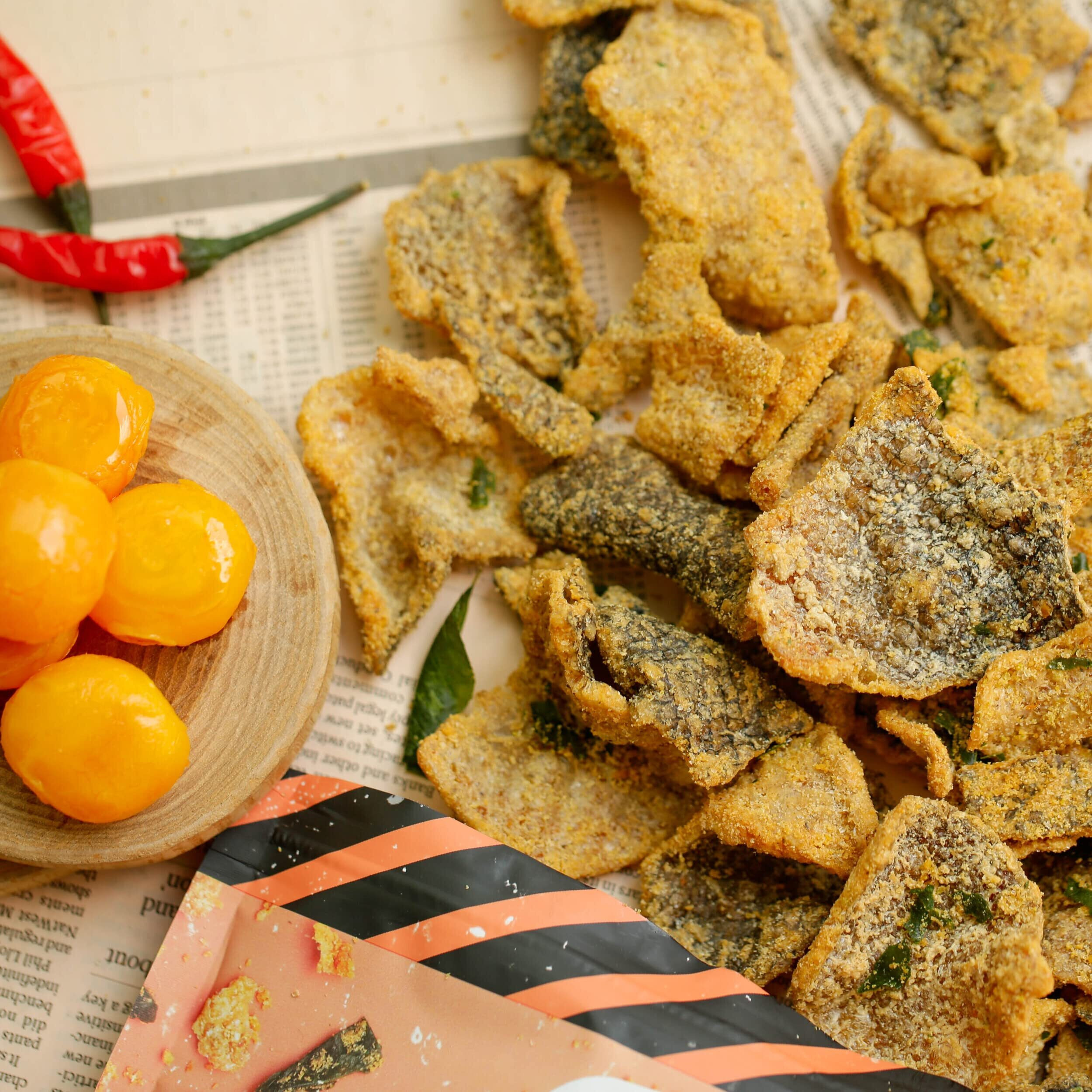 Irvins Salted Egg Salmon Skins, (3.7Oz (Pack Of 3), Salted Egg