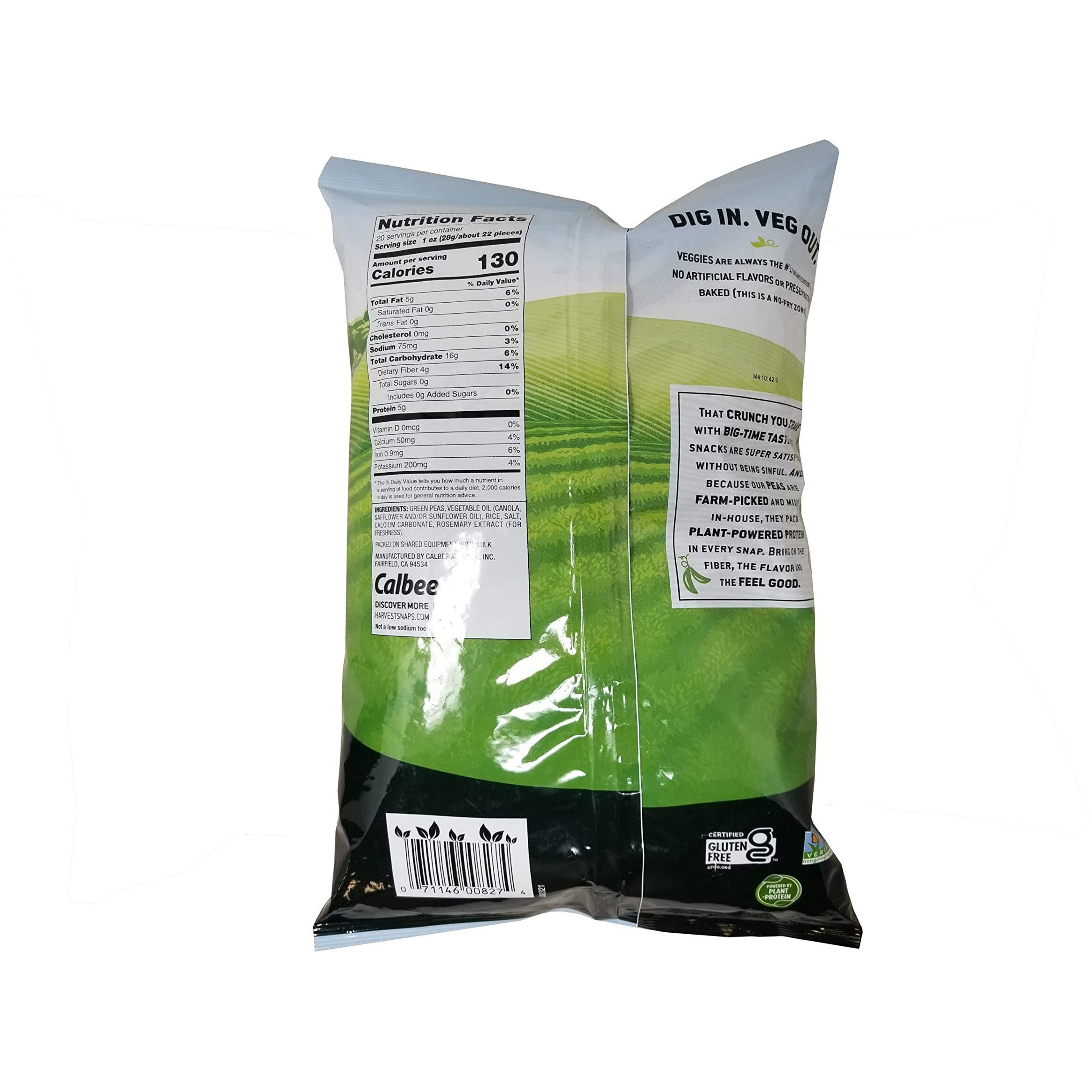 Calbee Harvest Snaps Green Pea Snacks, 20 Ounce