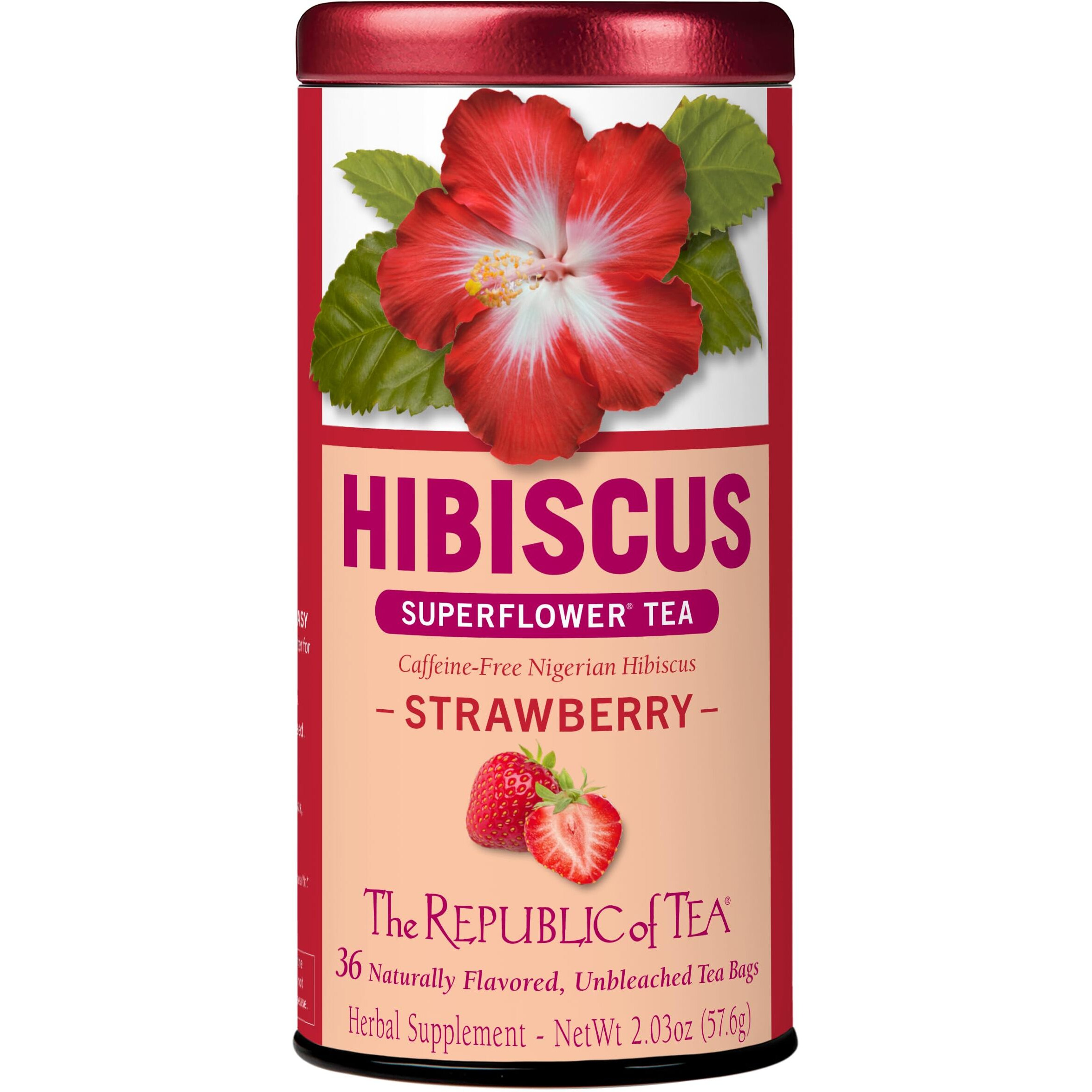 The Republic Of Tea - Strawberry Hibiscus Tea, 36 Count